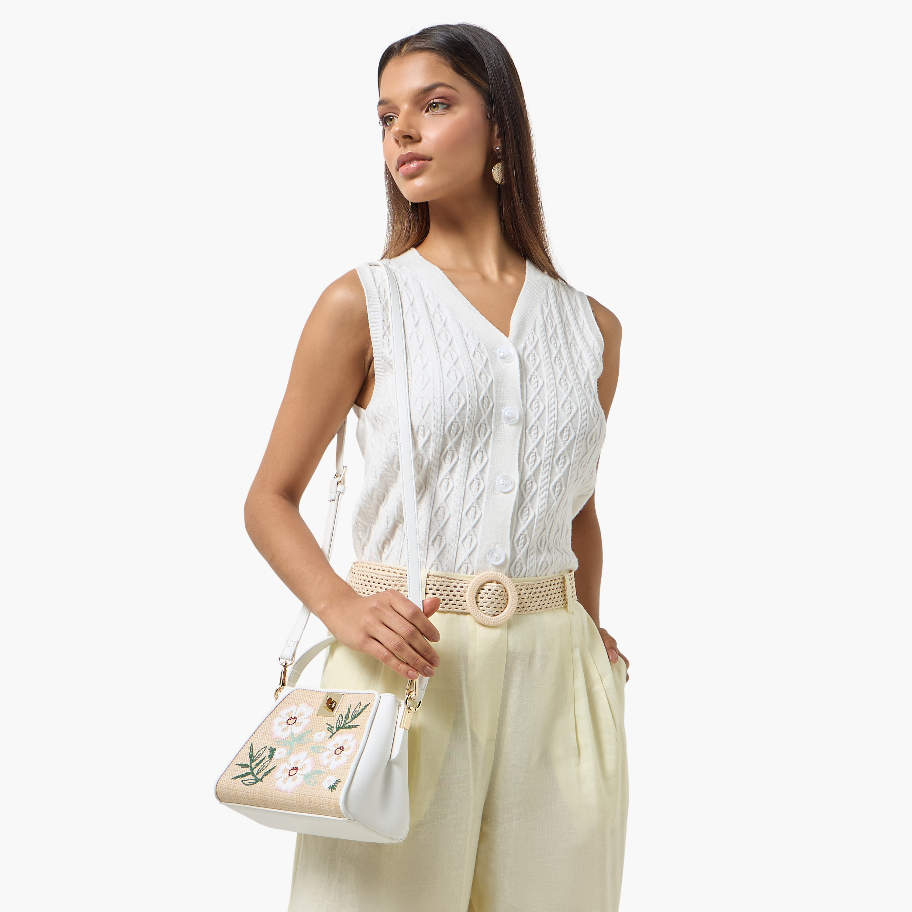 Sasha Floral Embroidered Crossbody Bag with Twist Lock Closure-women-bagsandwallets-handbags-image-2