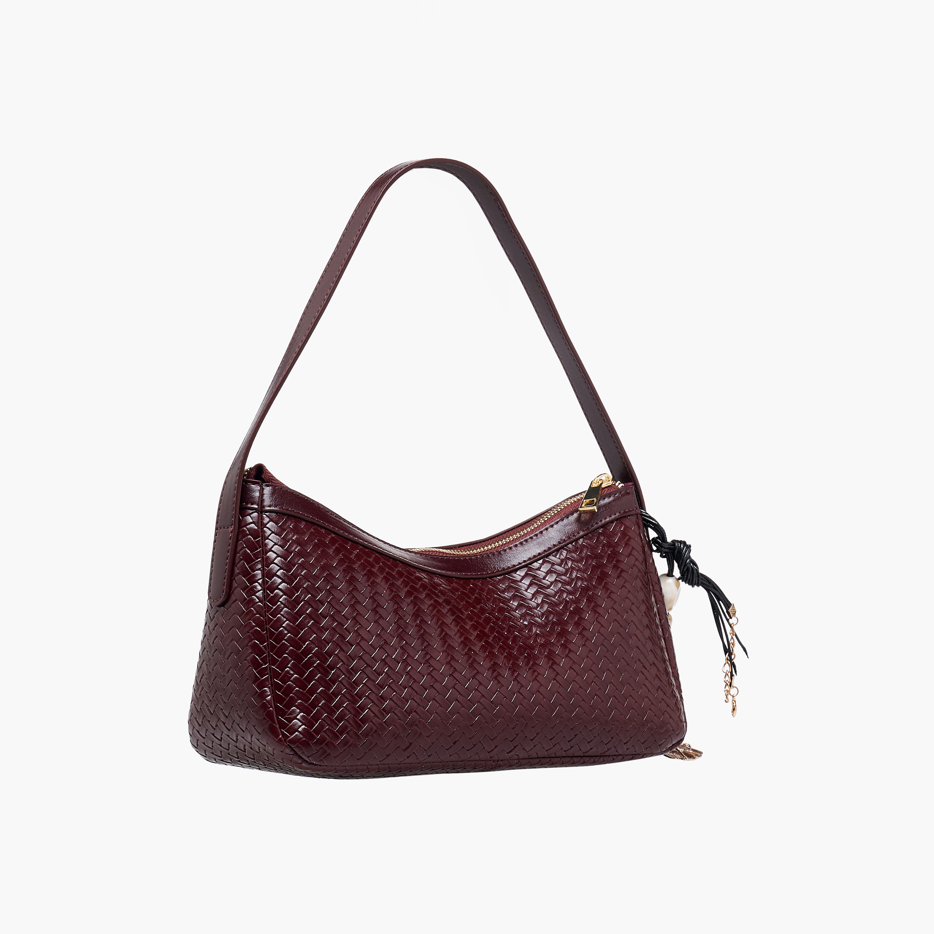 شنطة كتف بملمس مموج بارز وسحاب إغلاق من ساشا-women-bagsandwallets-handbags-image-4