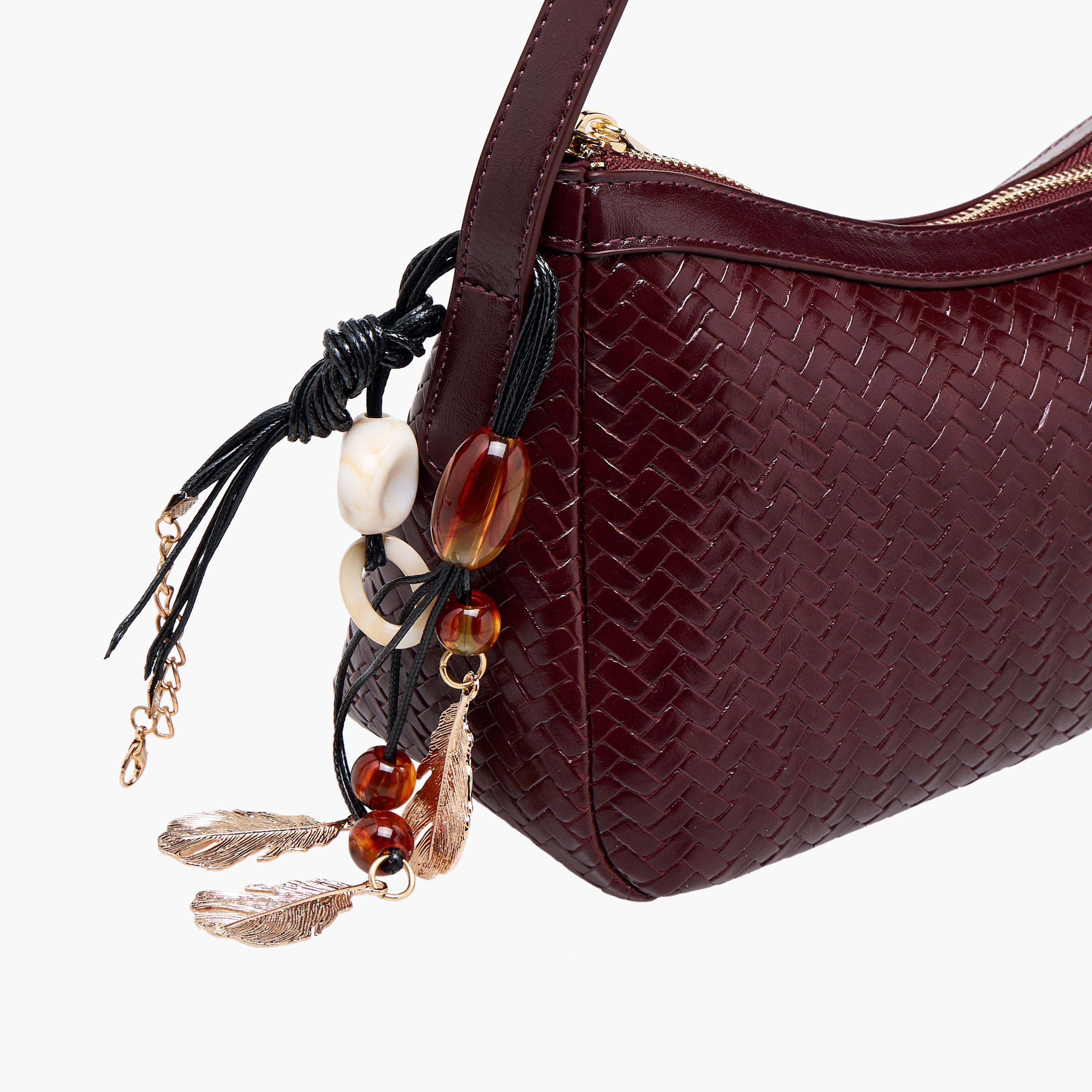 شنطة كتف بملمس مموج بارز وسحاب إغلاق من ساشا-women-bagsandwallets-handbags-image-6