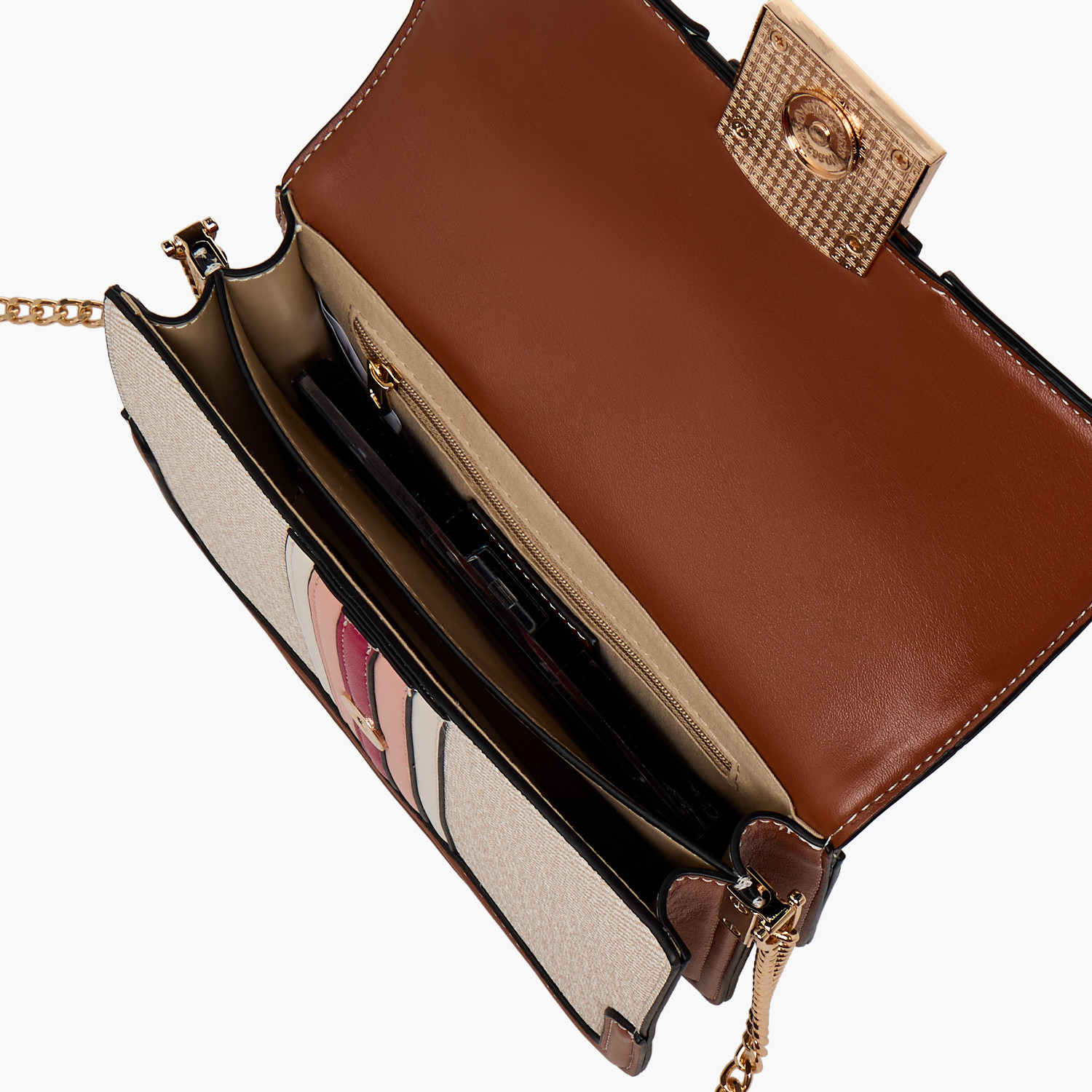 Sasha Striped Crossbody Bag with Chain Strap-women-bagsandwallets-handbags-image-8