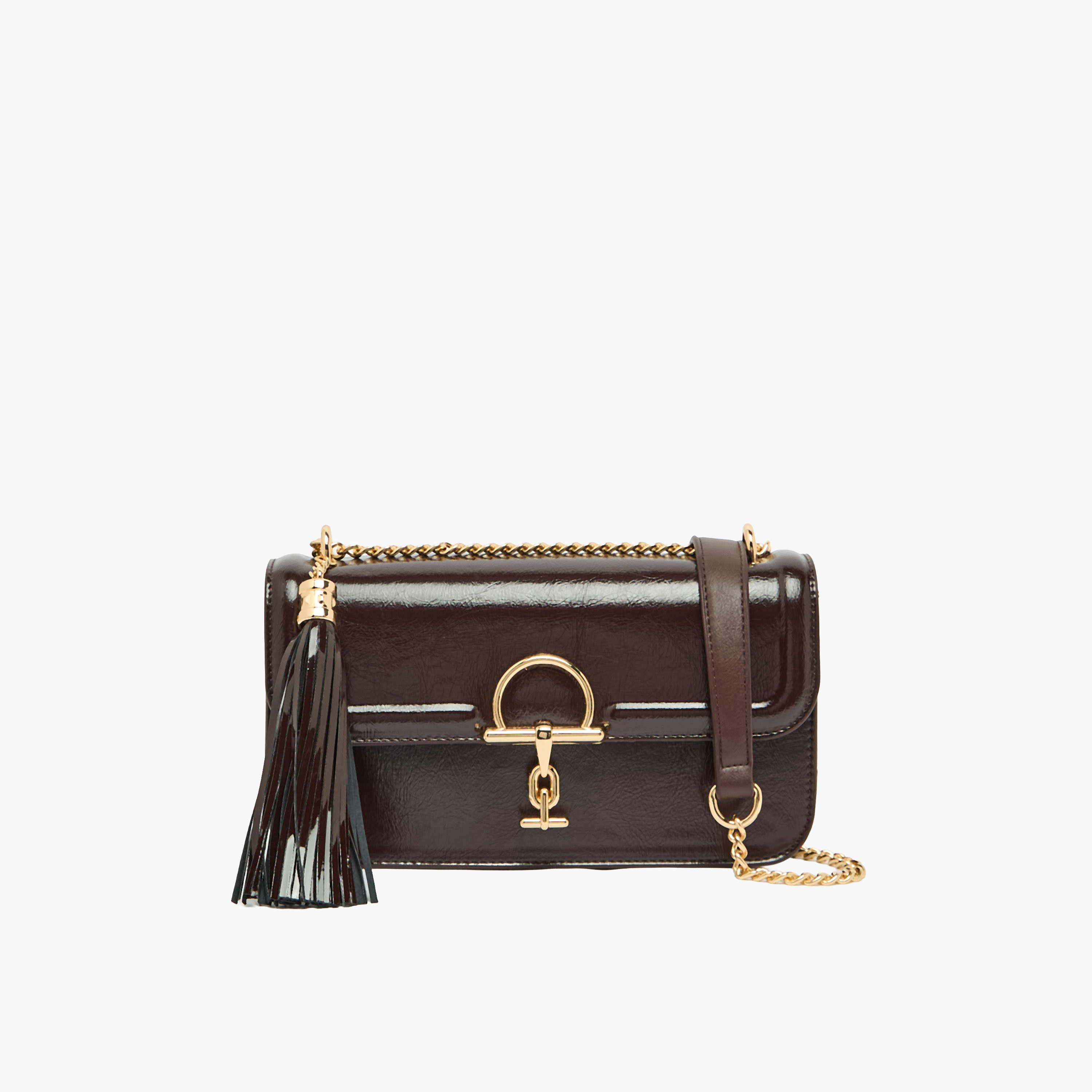 Sasha Textured Crossbody Bag with Tassel Accent-women-bagsandwallets-handbags-image-1