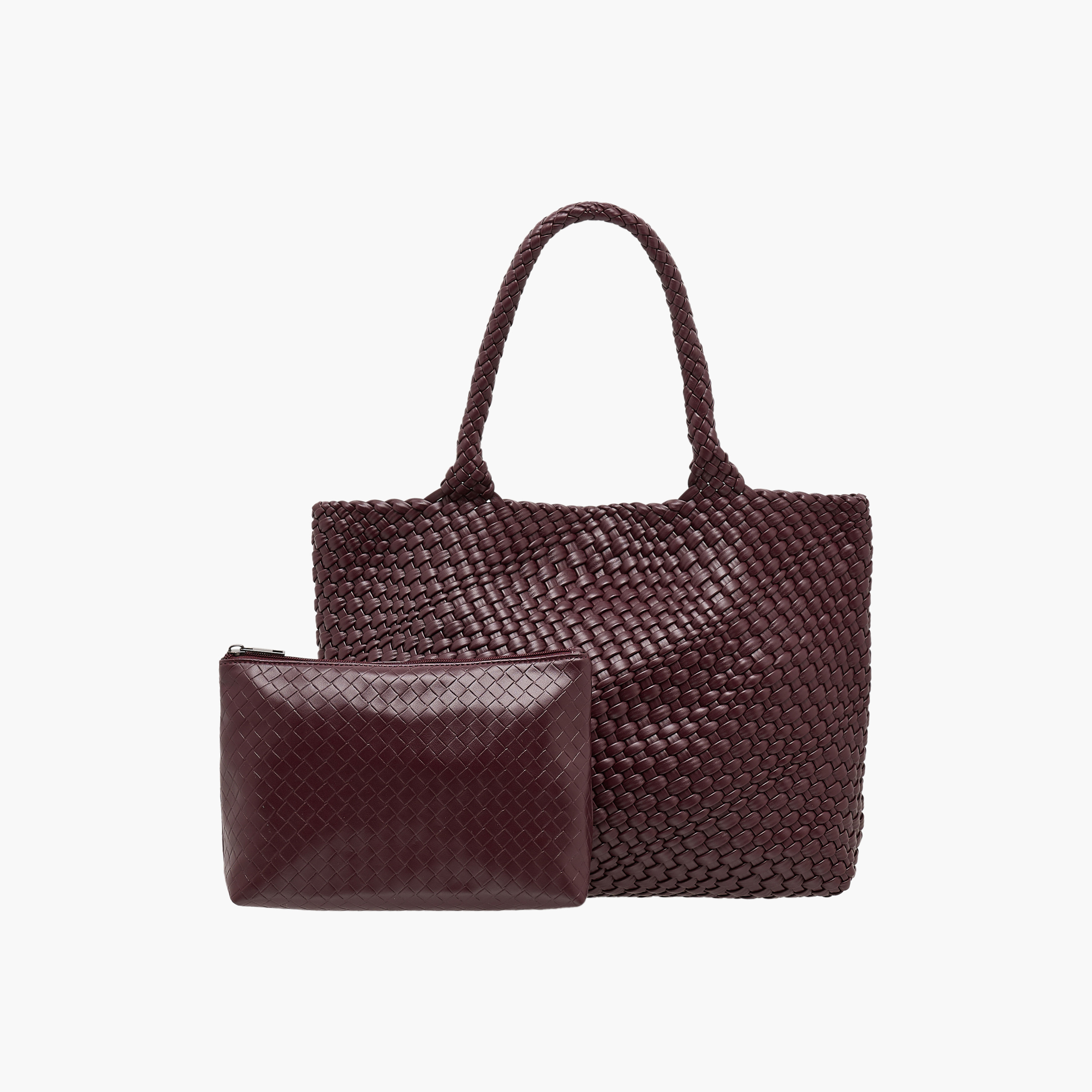 Sasha Textured Tote Bag with Pouch-women-bagsandwallets-handbags-image-1