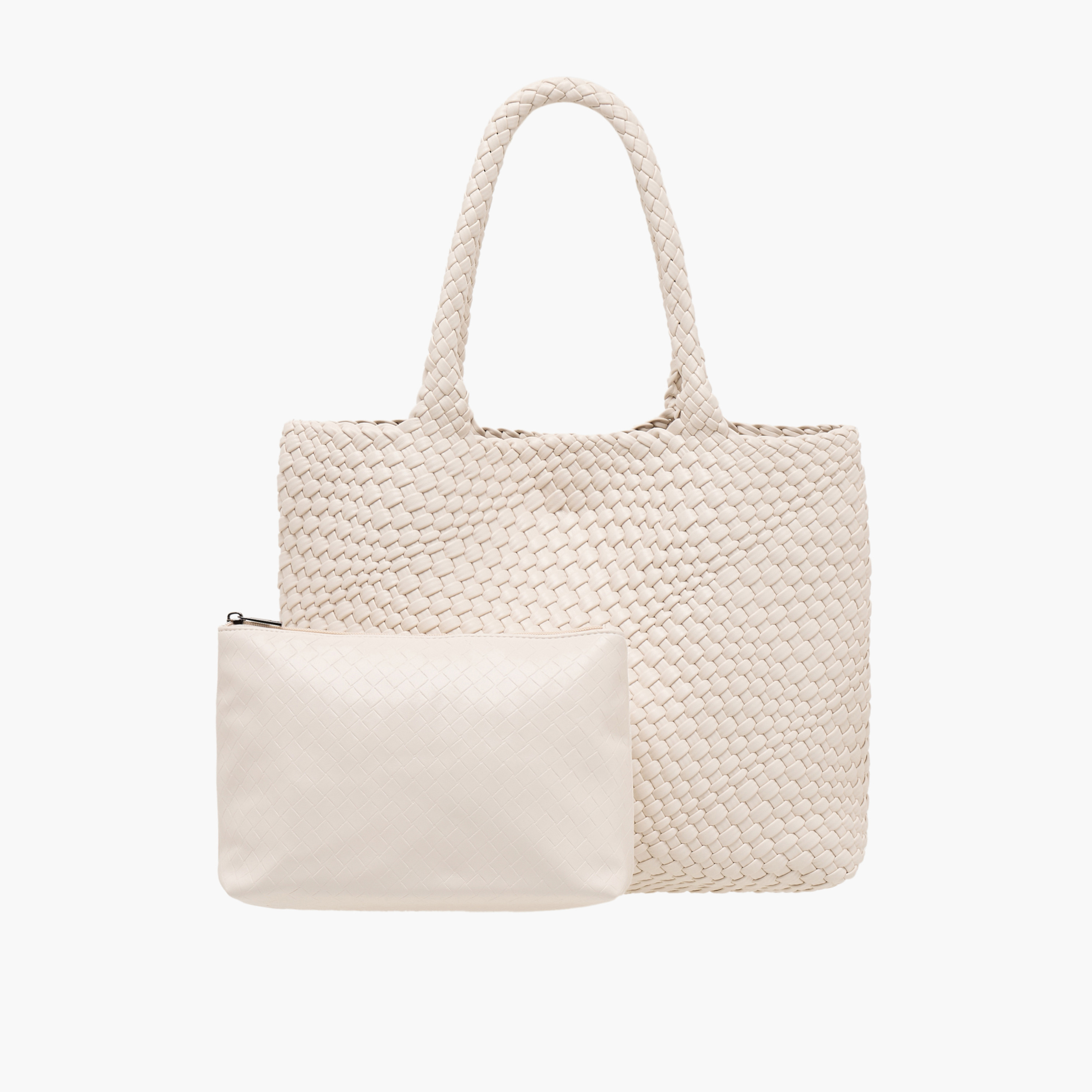 Sasha Textured Tote Bag with Pouch-women-bagsandwallets-handbags-image-1