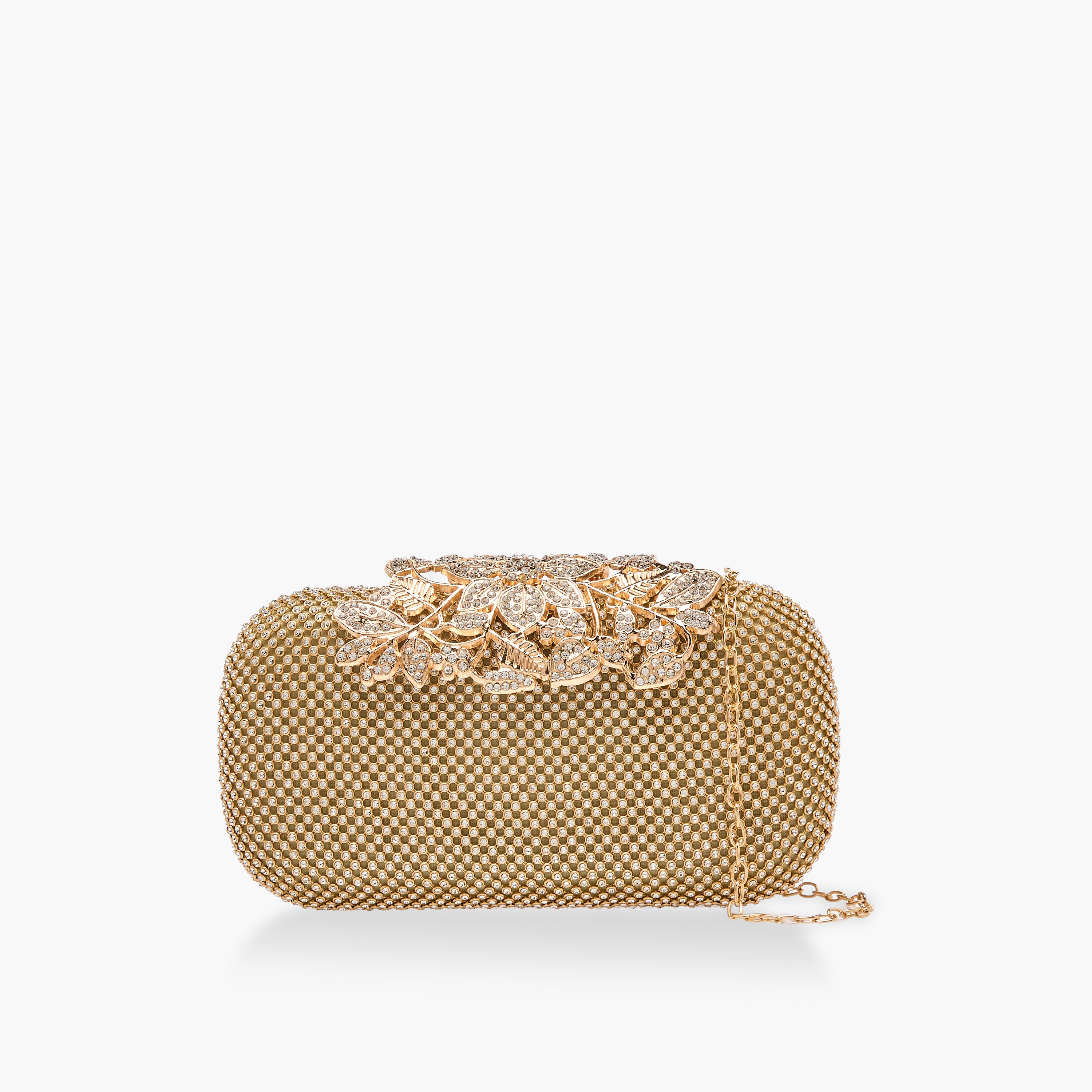 Sasha Embellished Clutch with Detachable Chain Strap-women-bagsandwallets-handbags-image-1
