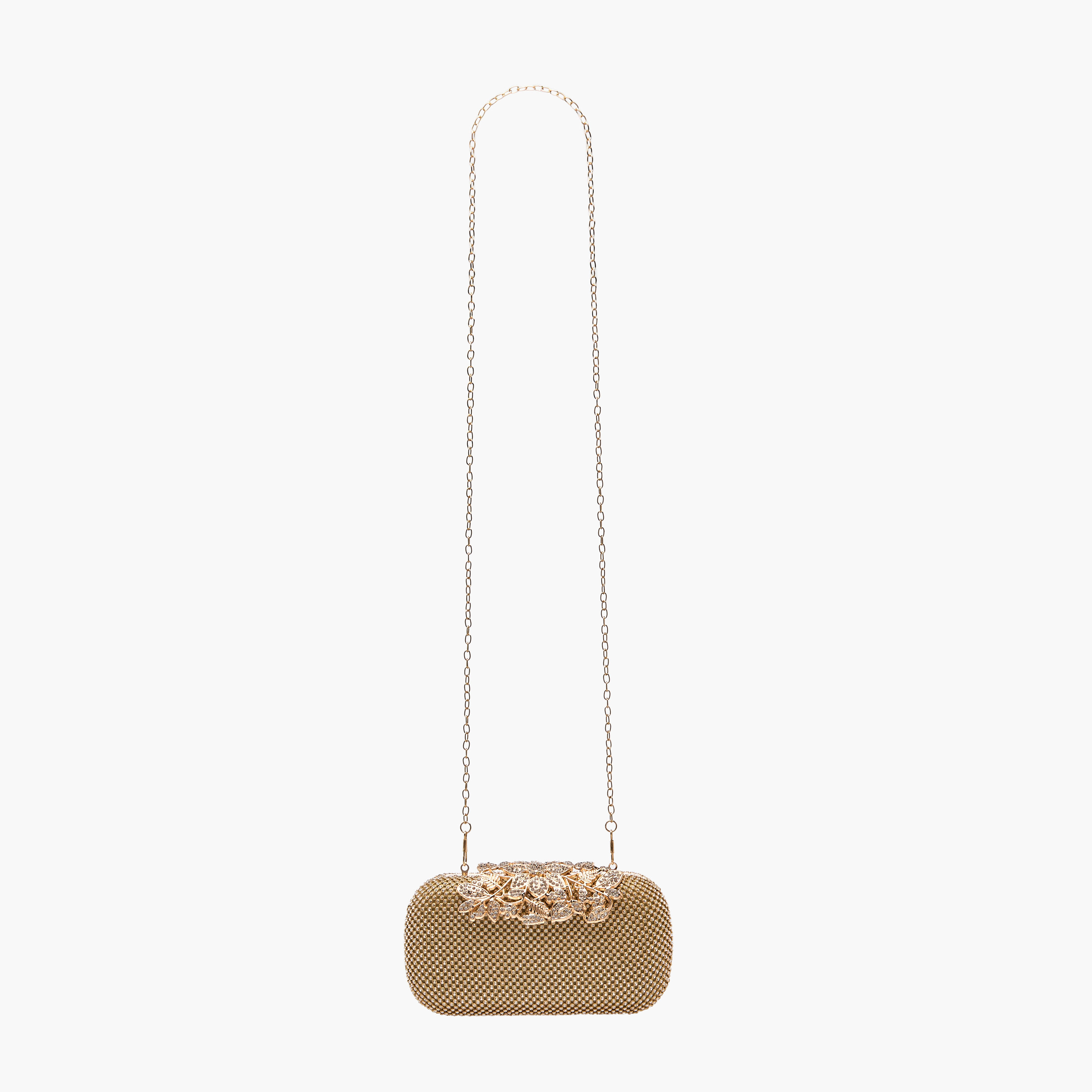 Sasha Embellished Clutch with Detachable Chain Strap-women-bagsandwallets-handbags-image-3