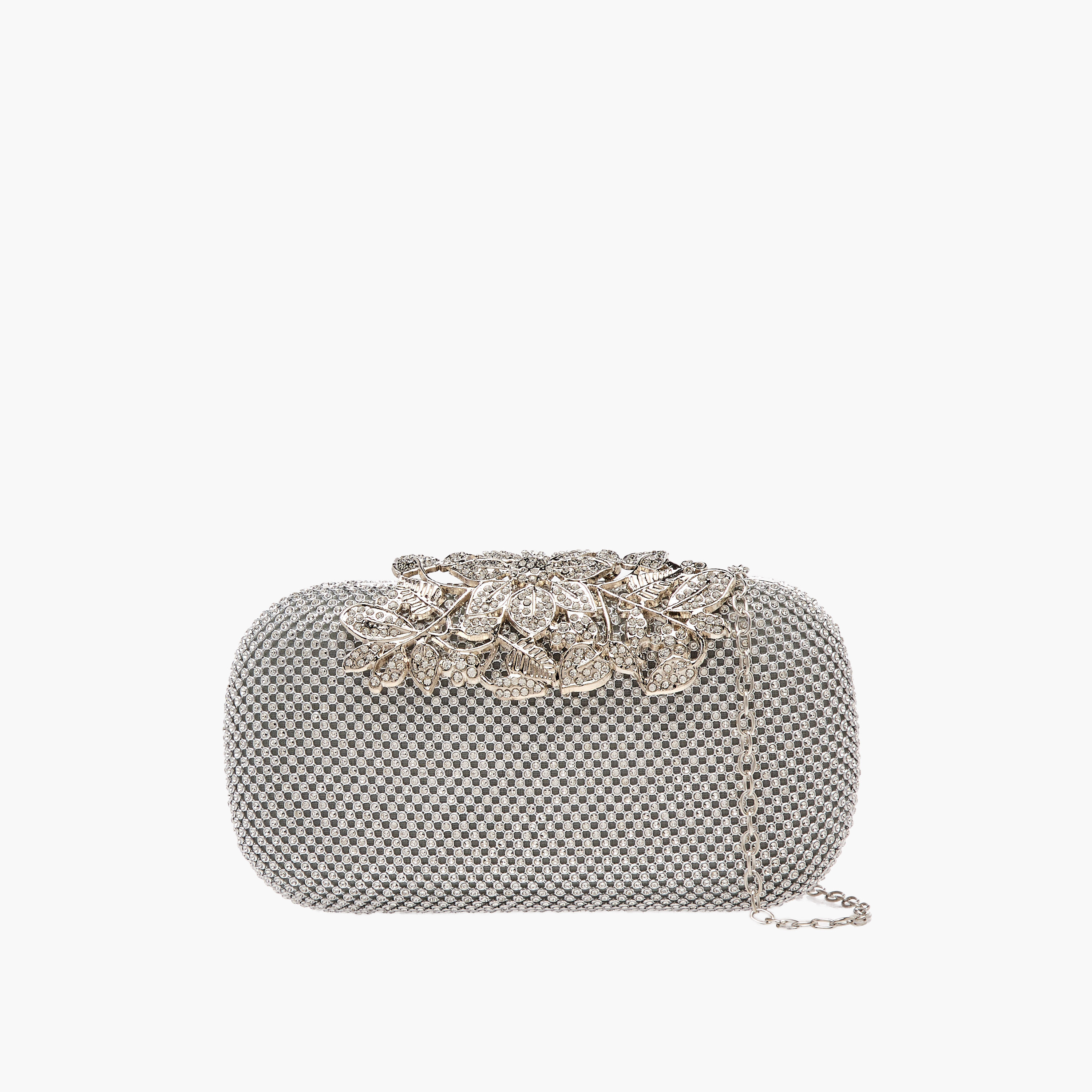 Sasha Embellished Clutch with Detachable Chain Strap-women-bagsandwallets-handbags-image-1