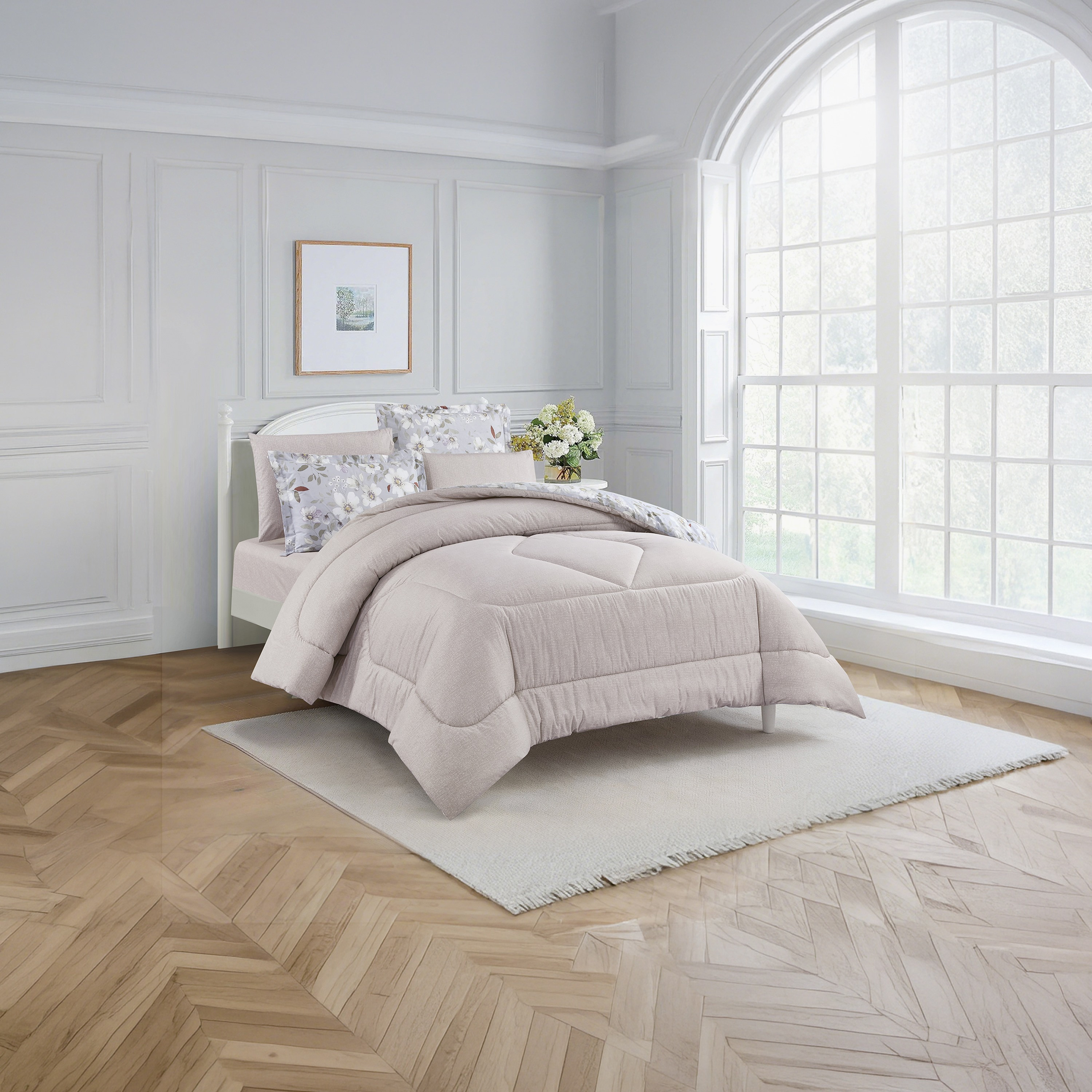 Unique Home All Season 100% Cotton Comforter Set 6 pcs Super King Size - 240x260 cms-household-bedding-comfortersandbedspreads-comforters-image-3