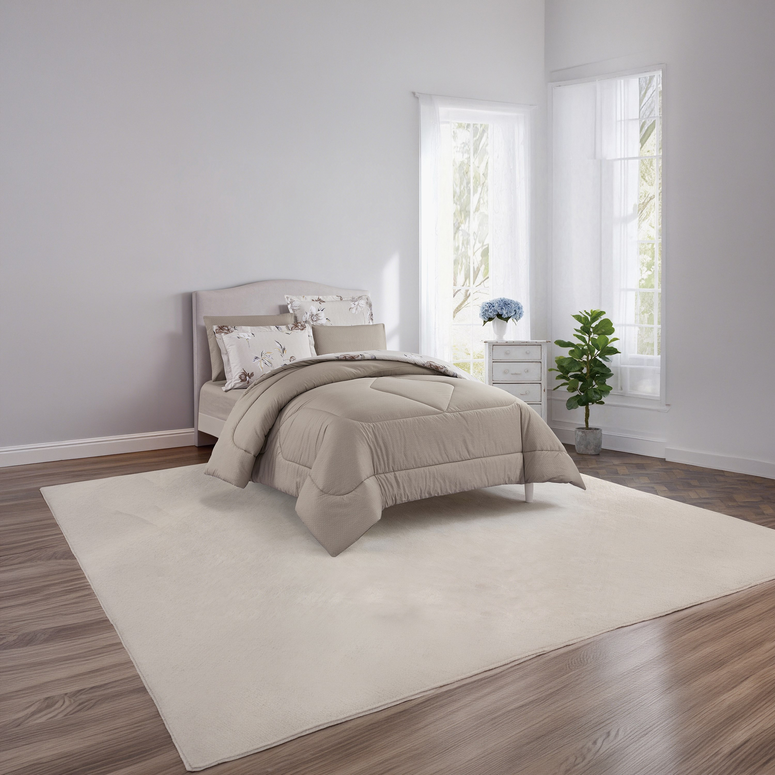 Unique Home All Season 100% Cotton Comforter Set 6 pcs Super King Size - 240x260 cms-household-bedding-comfortersandbedspreads-comforters-image-2