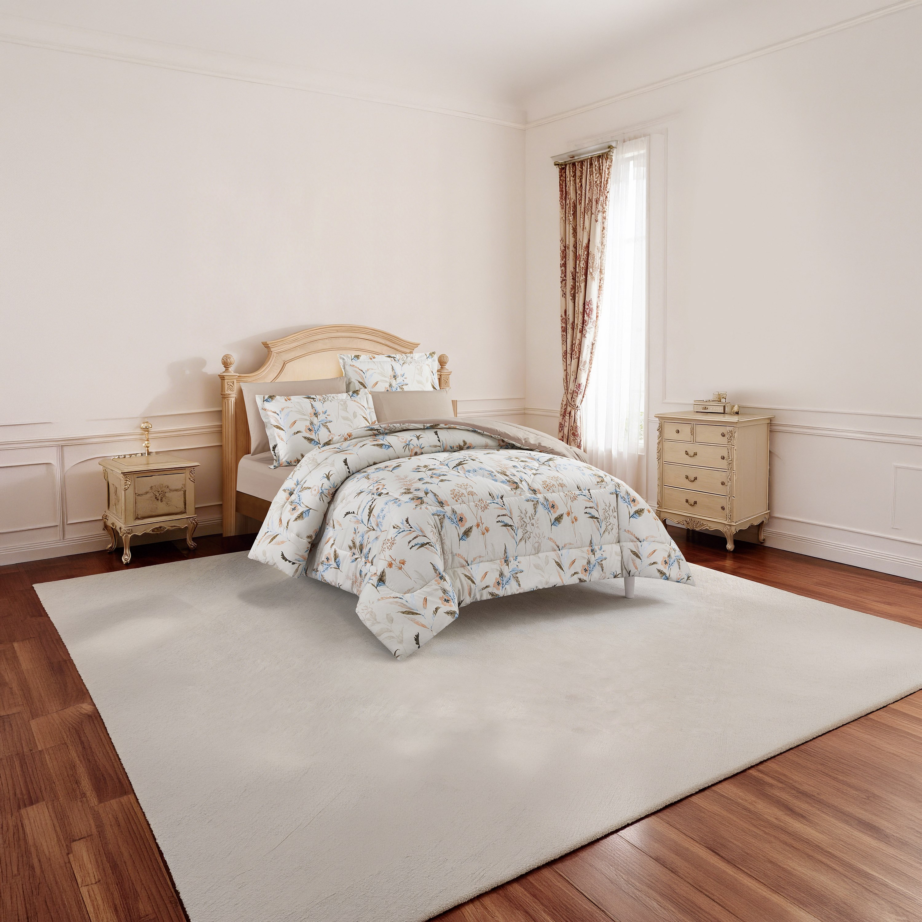Unique Home All Season 100% Cotton Comforter Set 4 pcs Twin Size - 170x230 cms-household-bedding-comfortersandbedspreads-comforters-image-1