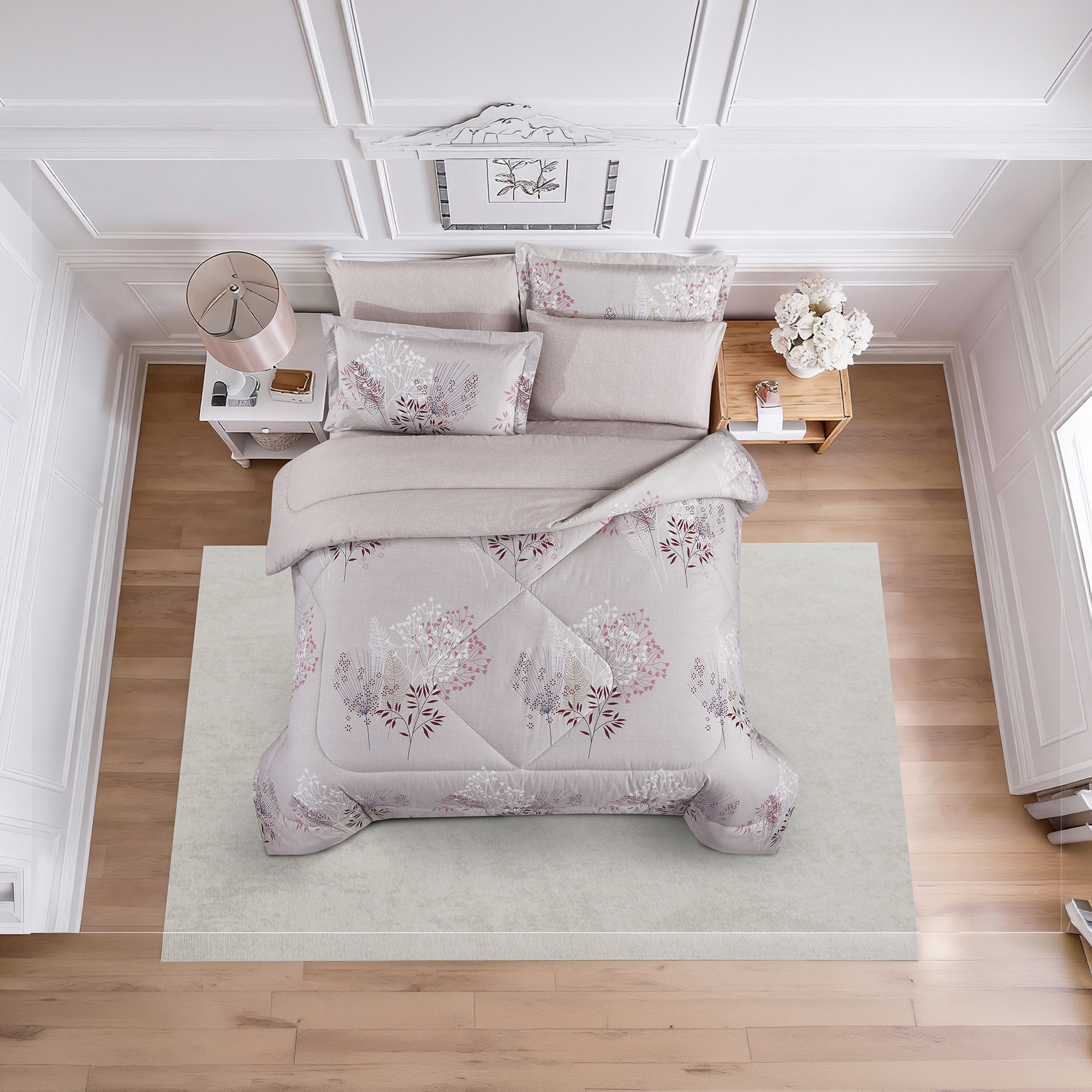 Unique Home All Season 100% Cotton Comforter Set 4 pcs Twin Size - 170x230 cms-household-bedding-comfortersandbedspreads-comforters-image-1