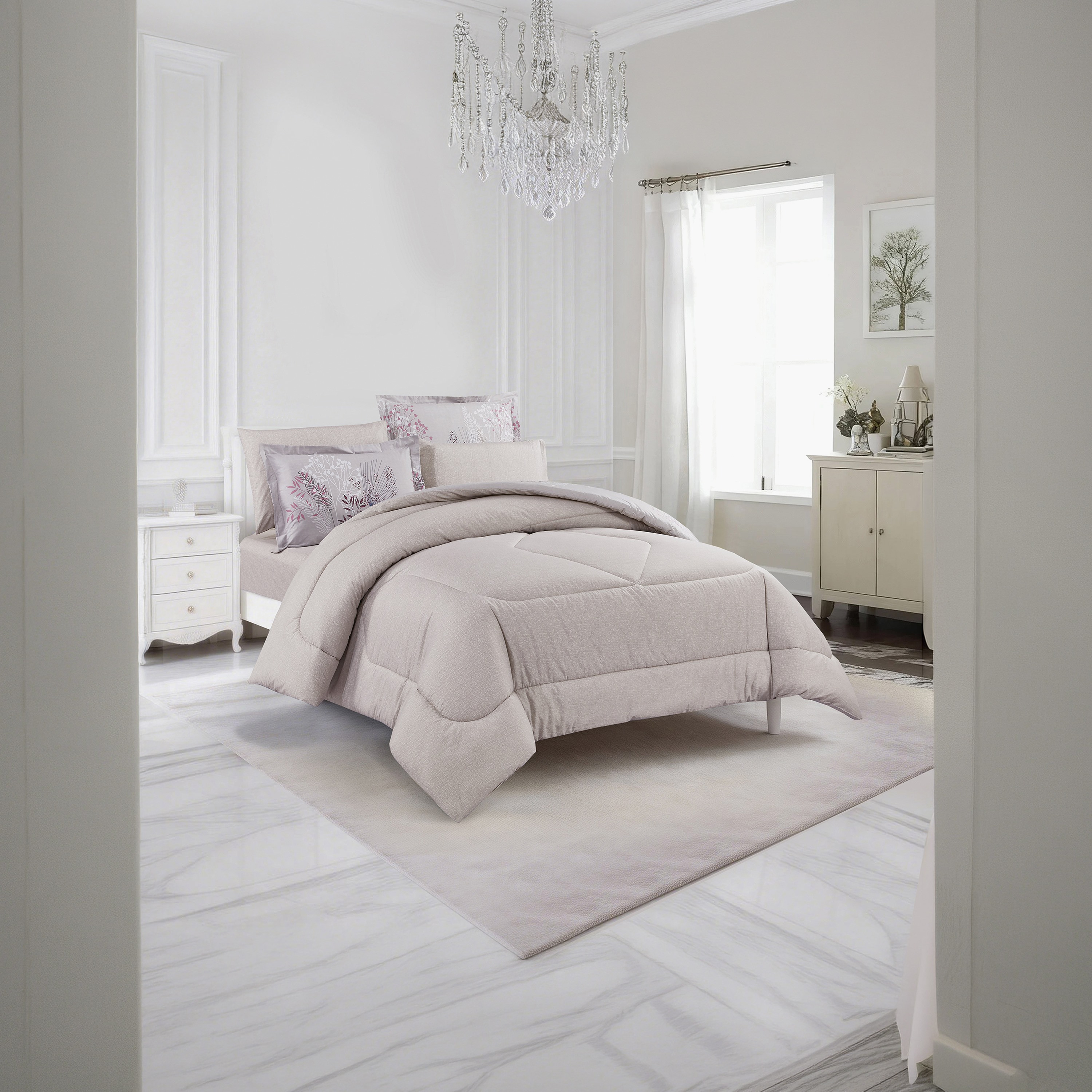 Unique Home All Season 100% Cotton Comforter Set 4 pcs Twin Size - 170x230 cms-household-bedding-comfortersandbedspreads-comforters-image-3