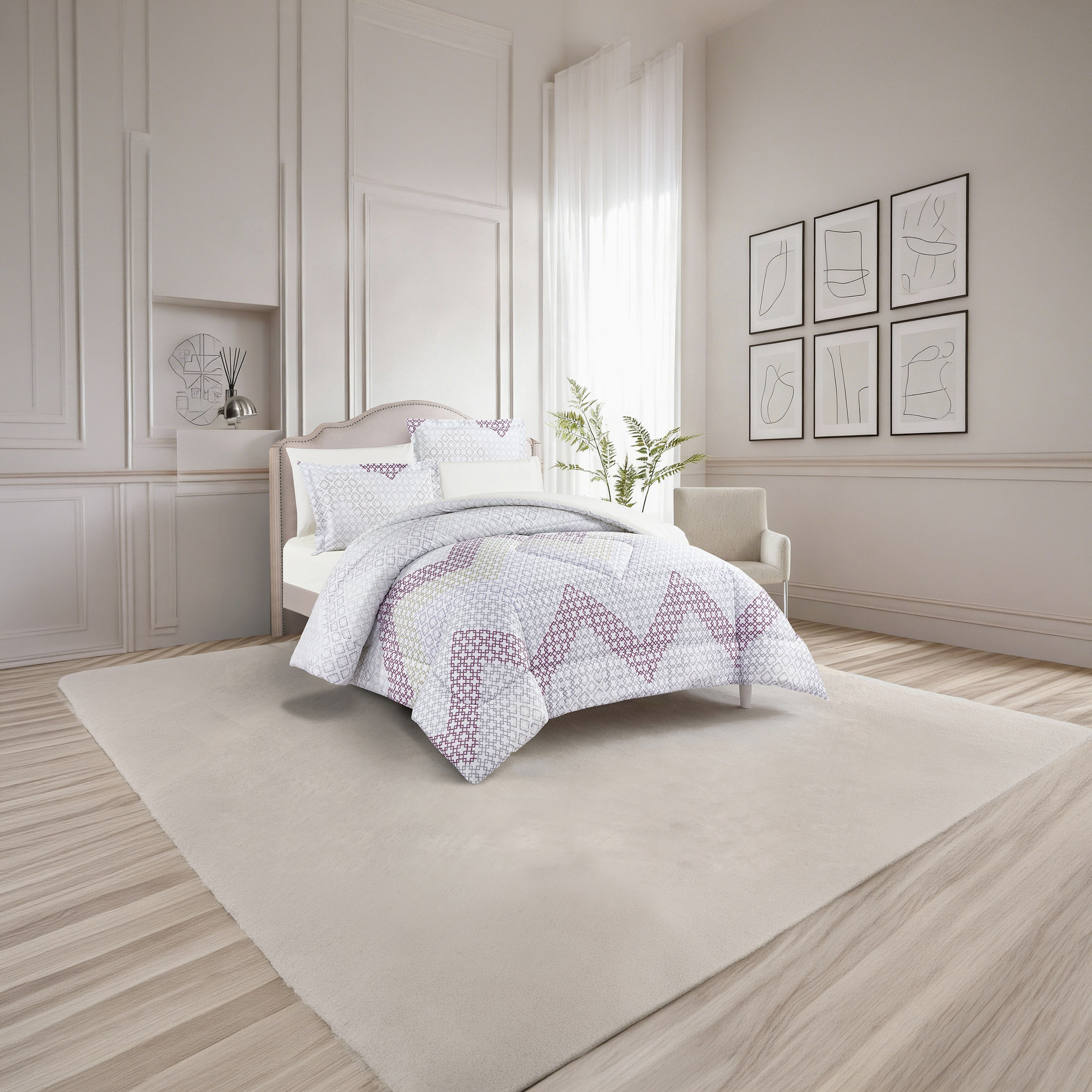 Unique Home All Season 100% Cotton Comforter Set 4 pcs Twin Size - 170x230 cms-household-bedding-comfortersandbedspreads-comforters-image-1