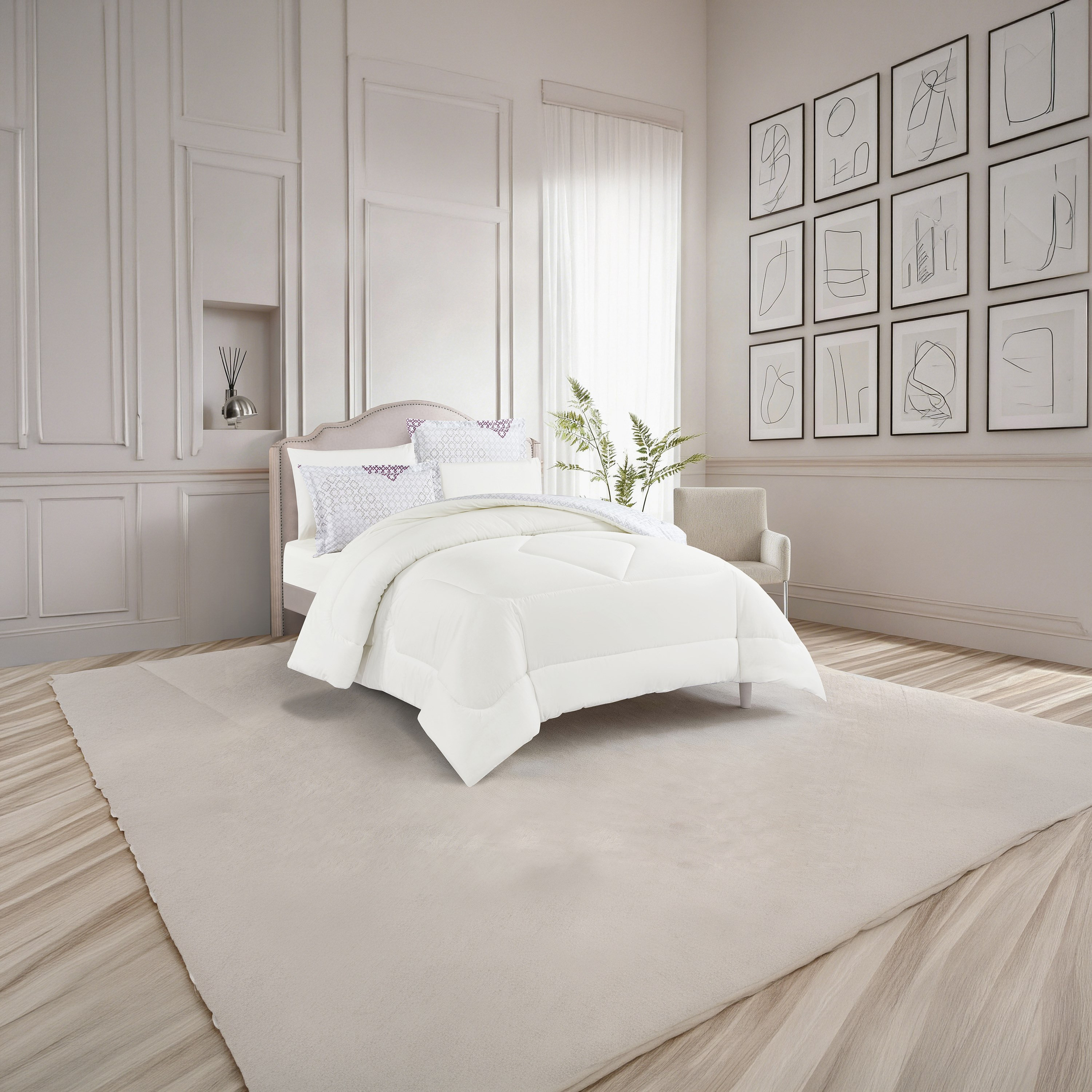 Unique Home All Season 100% Cotton Comforter Set 4 pcs Twin Size - 170x230 cms-household-bedding-comfortersandbedspreads-comforters-image-2