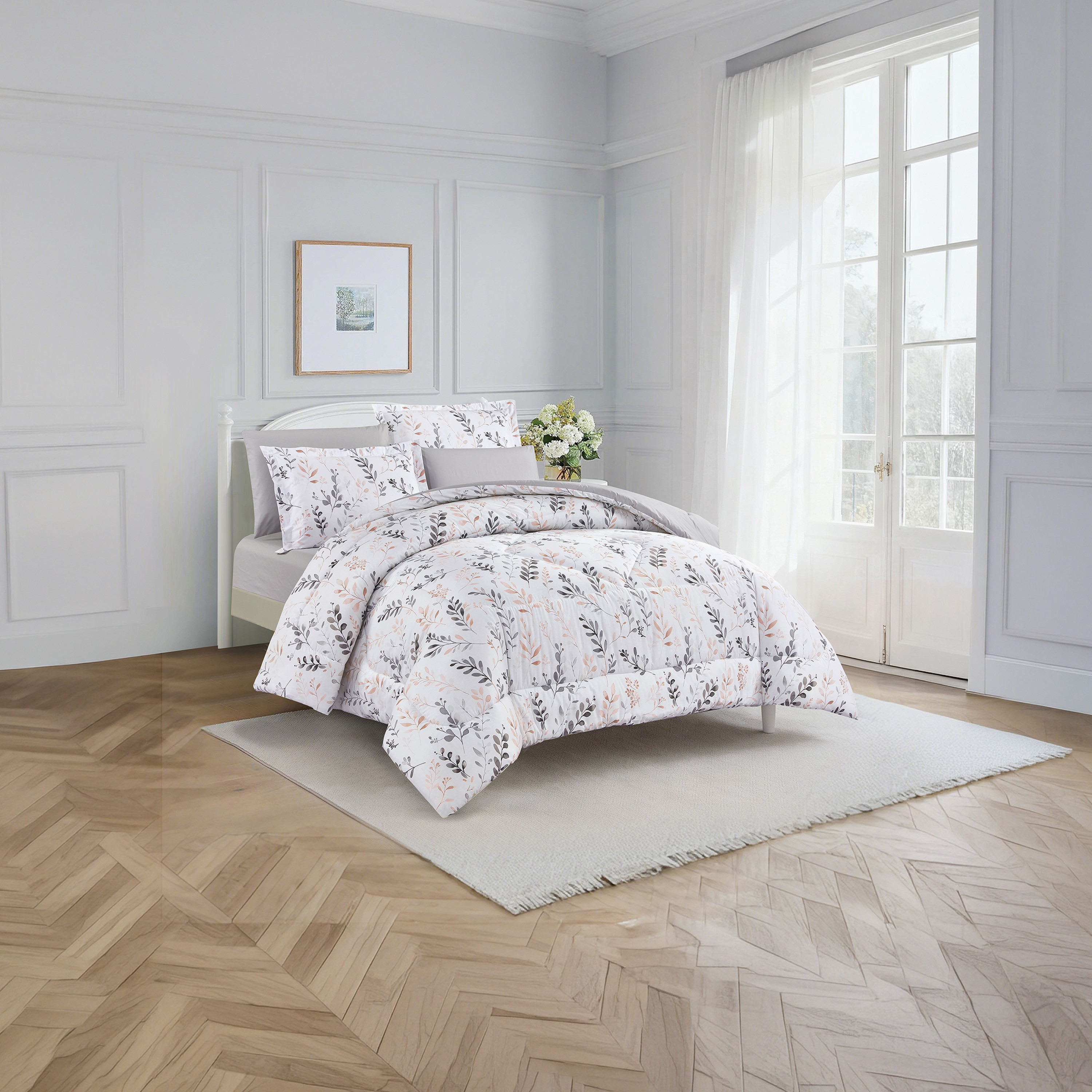 Unique Home All Season 100% Cotton Comforter Set 4 pcs Twin Size - 170x230 cms-household-bedding-comfortersandbedspreads-comforters-image-2