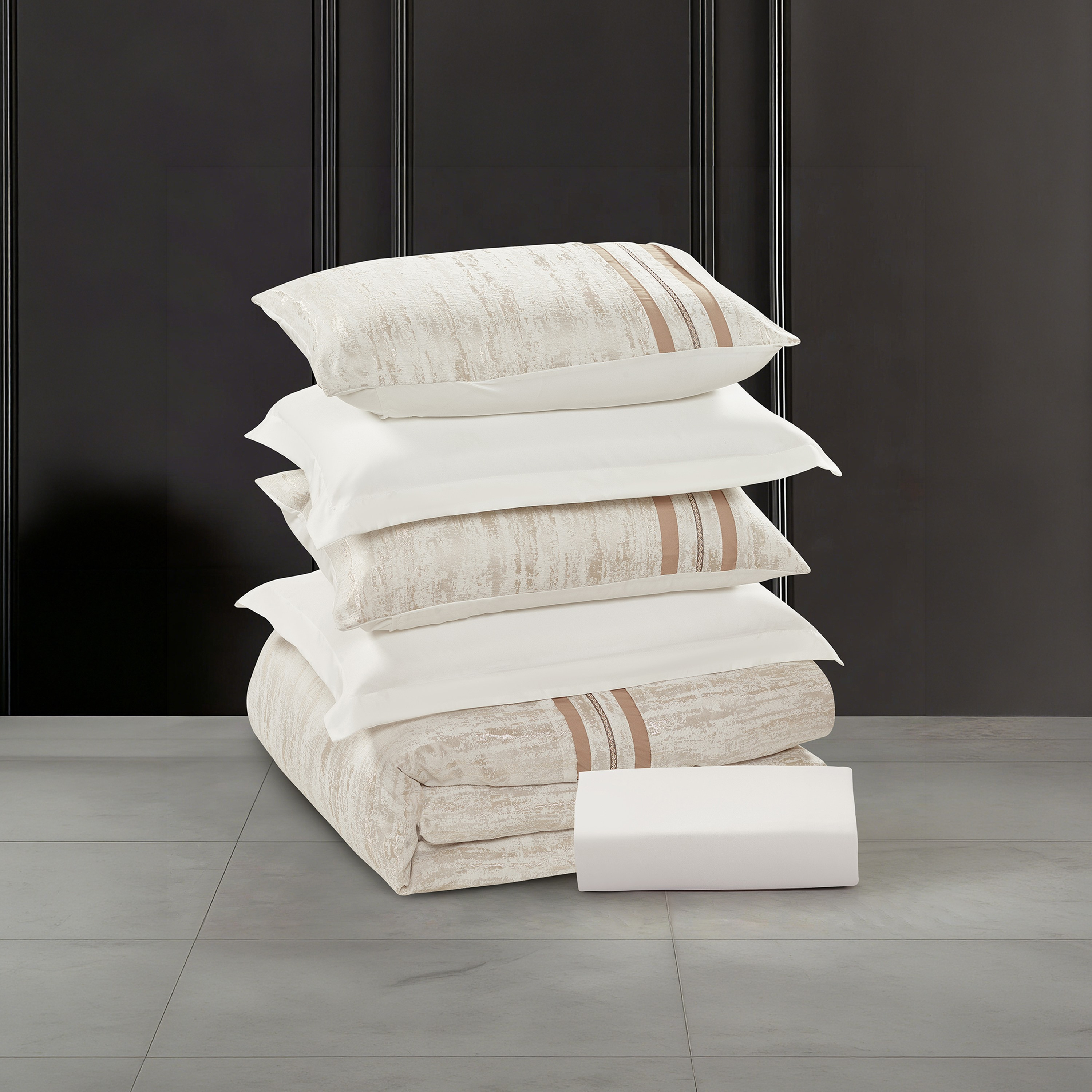 Lifestyle Chenille Super King Abstract All Season 6 Piece Comforter Set - 260x240cms-household-bedding-comfortersandbedspreads-comforters-image-7