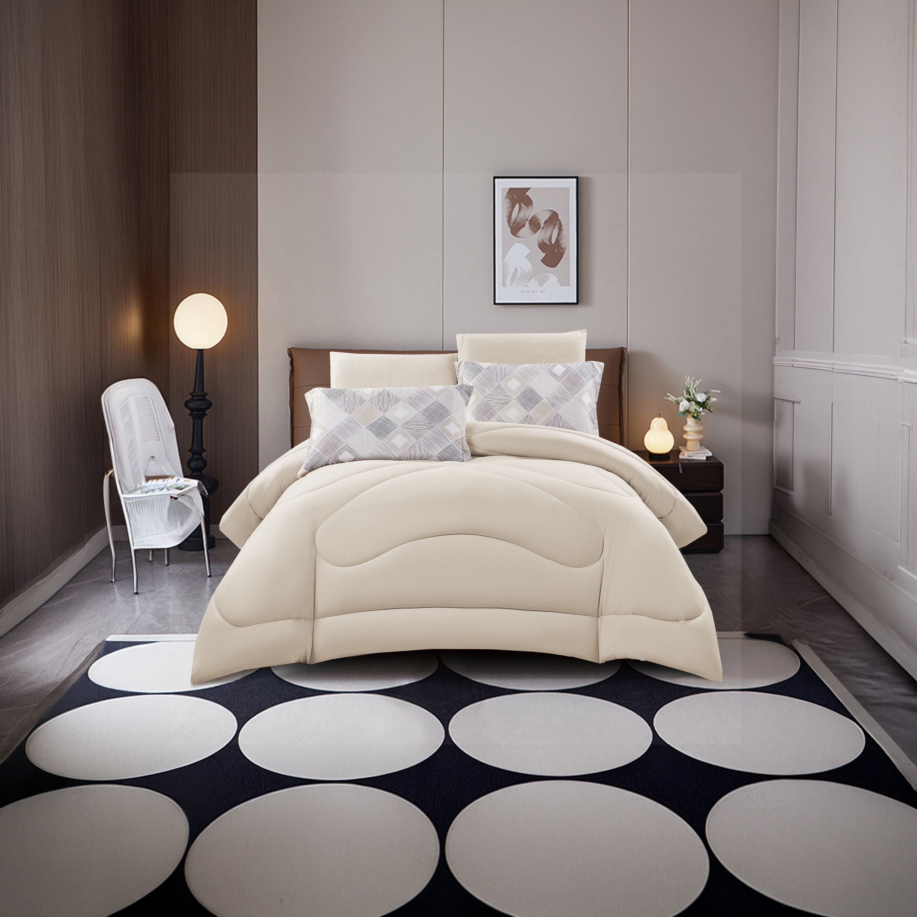 Lifestyle Super King Geometric 6 Piece Reversible Comforter Set -260x240cmss-household-bedding-comfortersandbedspreads-comforters-image-2
