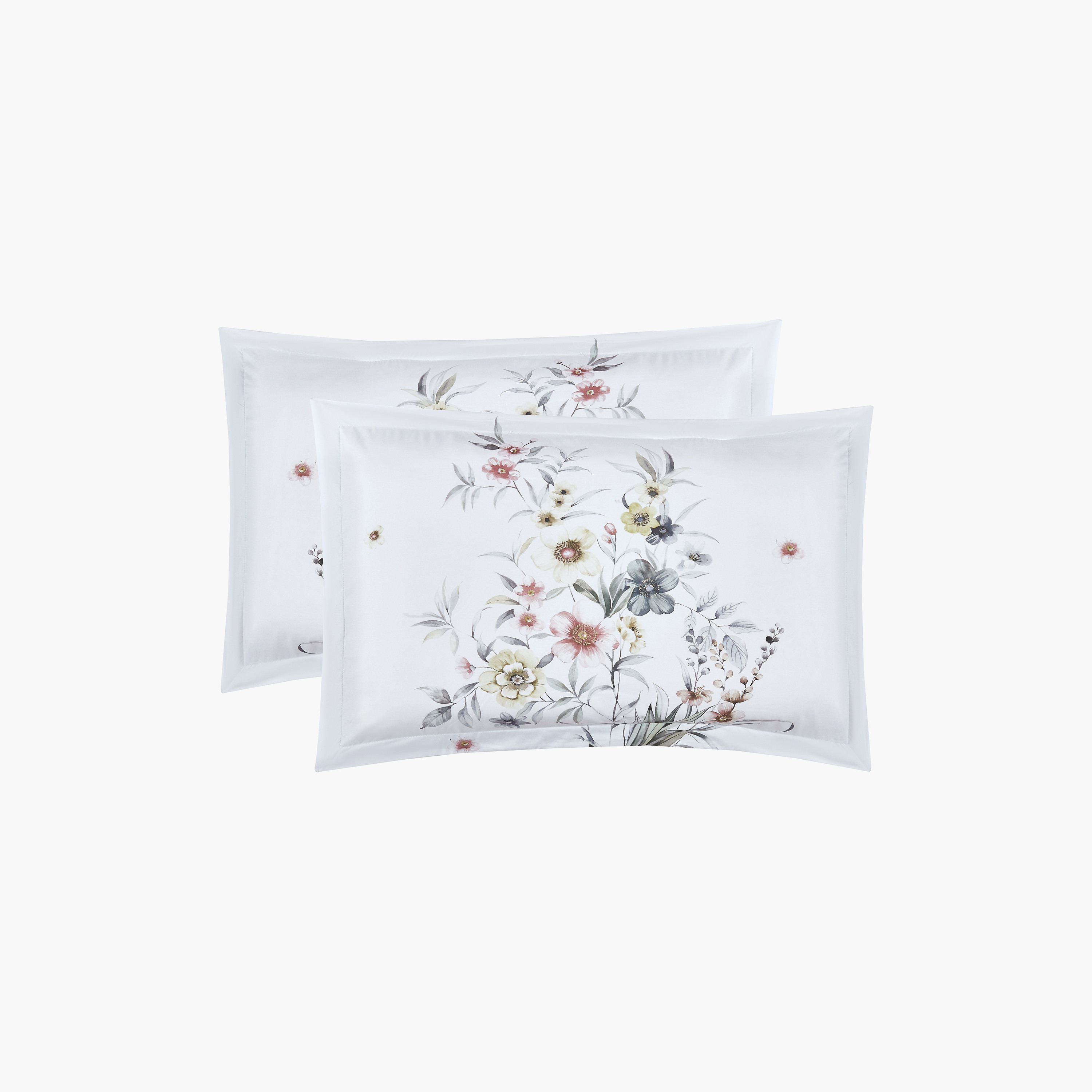 Lifestyle Super King Floral Print 6 Piece Reversible Comforter Set - 260x240cms-household-bedding-comfortersandbedspreads-comforters-image-4