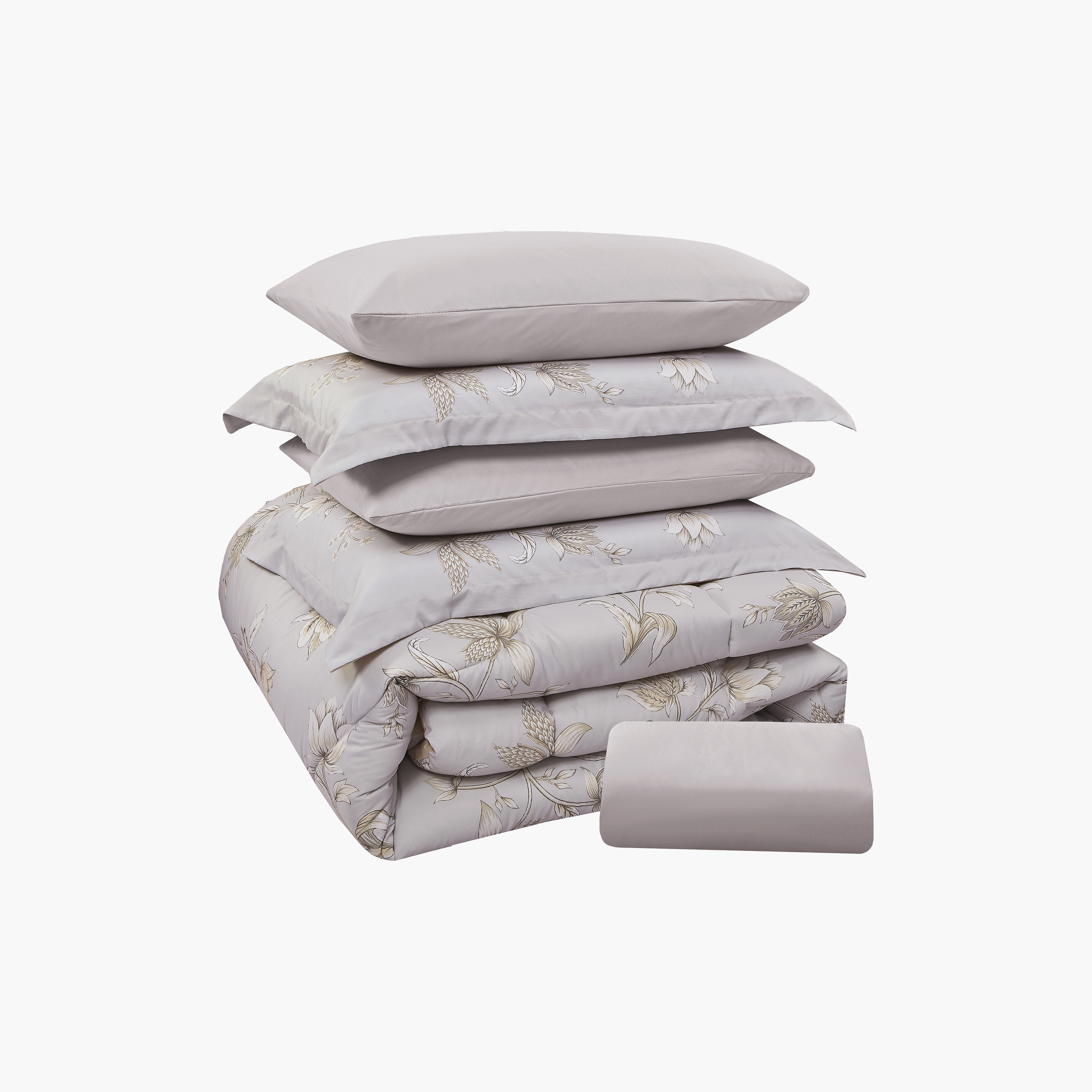 Lifestyle Super King Floral Print 6 Piece Reversible Comforter Set - 260x240cms-household-bedding-comfortersandbedspreads-comforters-image-7