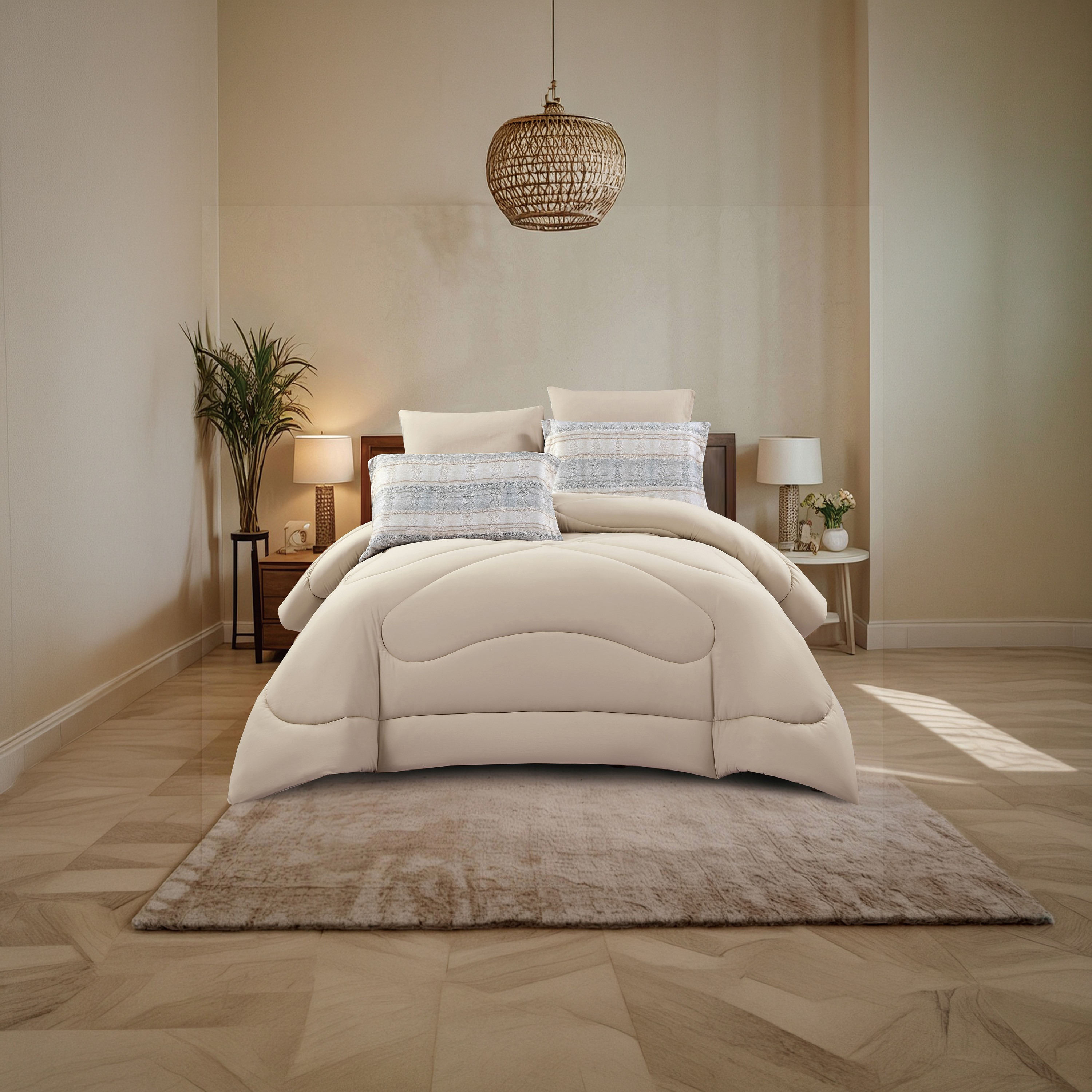 Lifestyle Super King Printed 6 Piece Reversible Comforter Set - 260x240cmss-household-bedding-comfortersandbedspreads-comforters-image-2