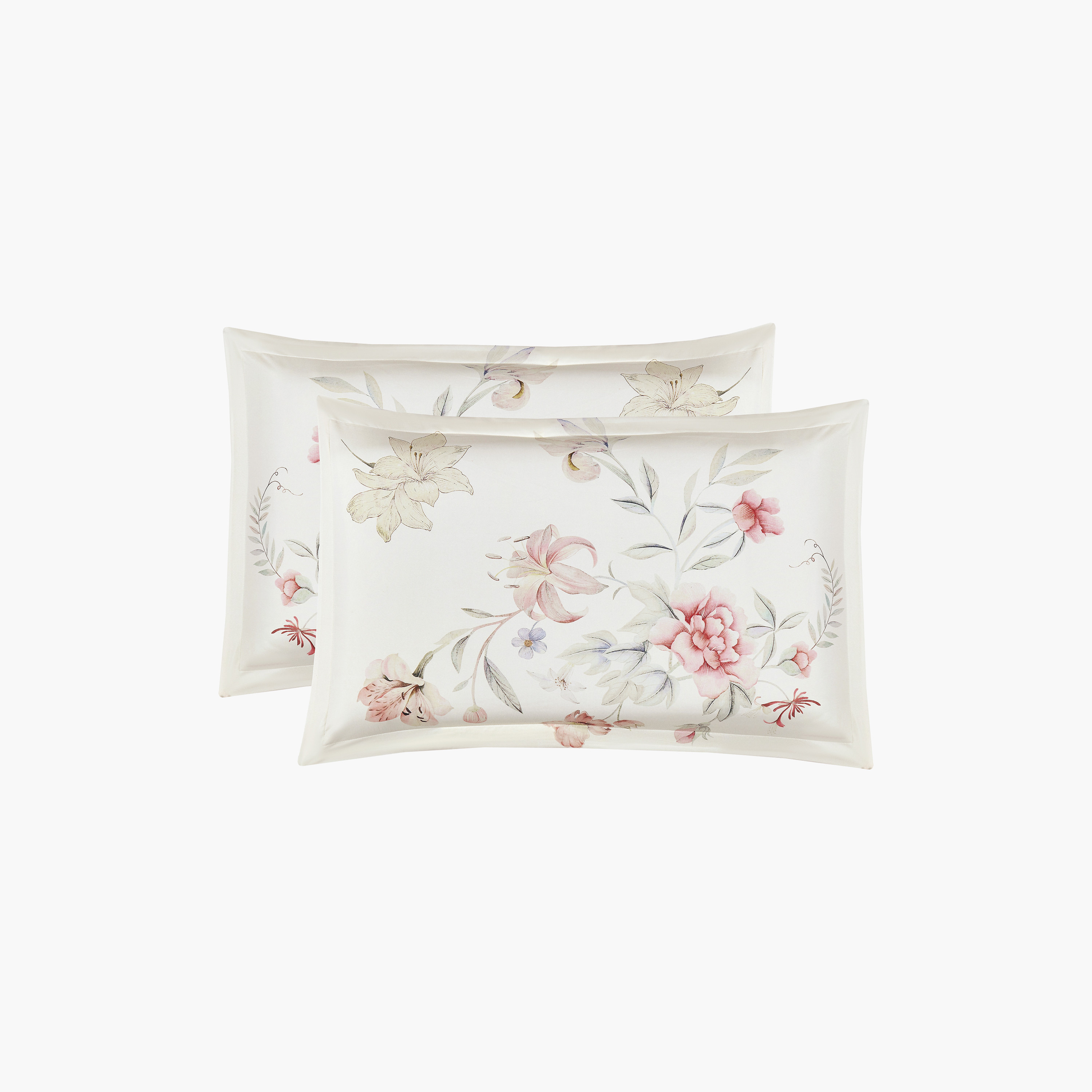 Lifestyle Super King Floral Print 6 Piece Reversible Comforter Set - 260x240cms-household-bedding-comfortersandbedspreads-comforters-image-4
