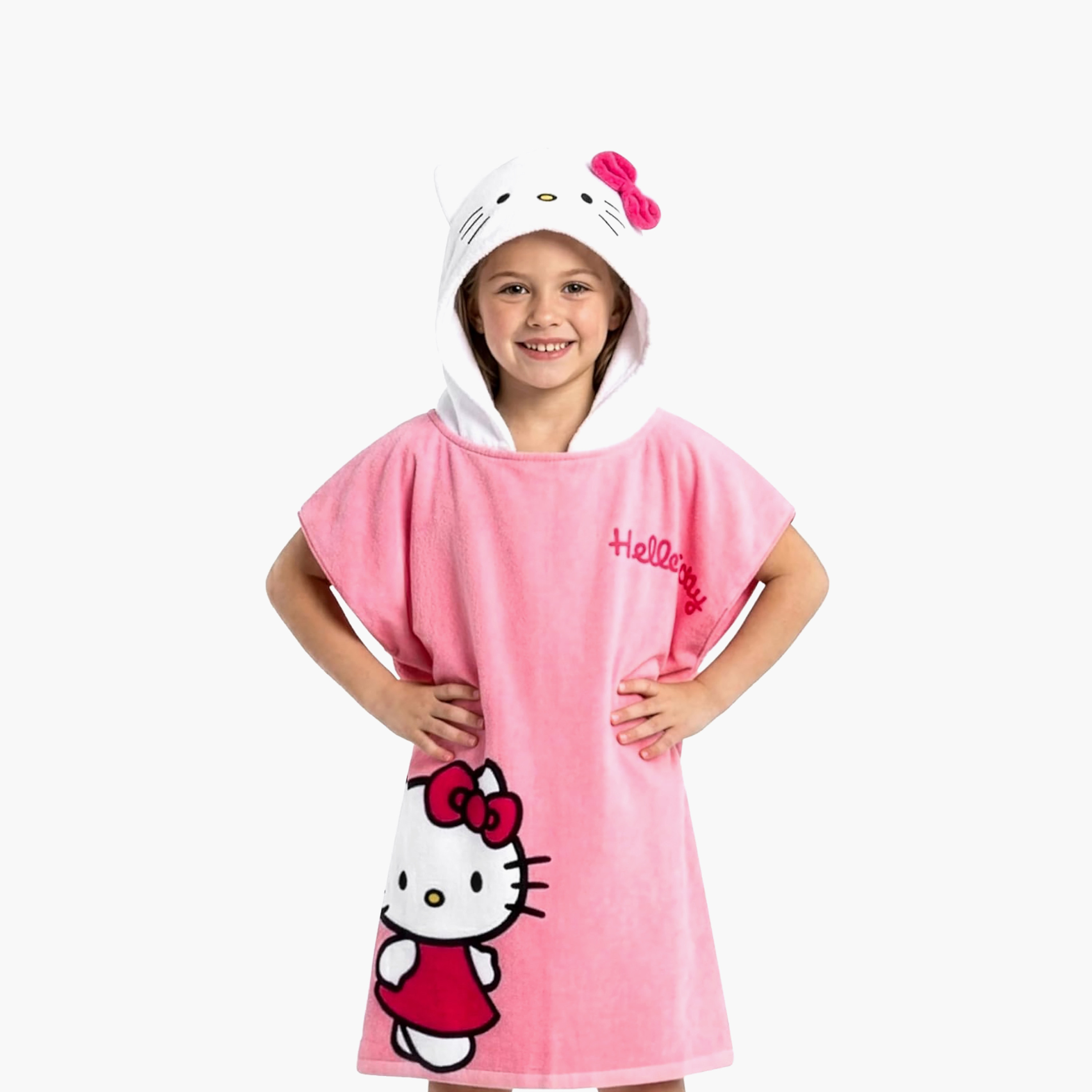 Disney Baby Towel with Hello Kitty Print-baby-bathandcare-towels-image-1