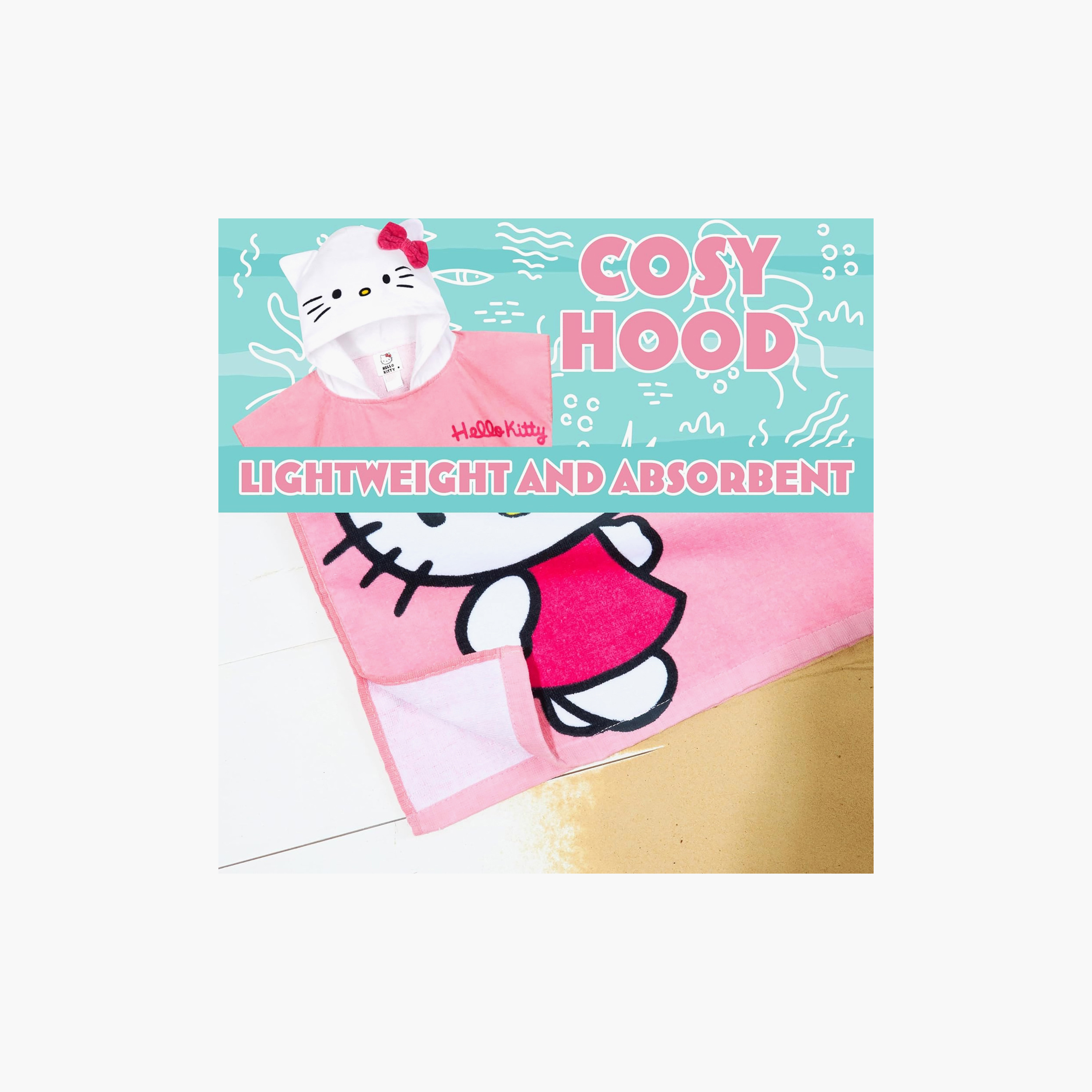 Disney Baby Towel with Hello Kitty Print-baby-bathandcare-towels-image-4