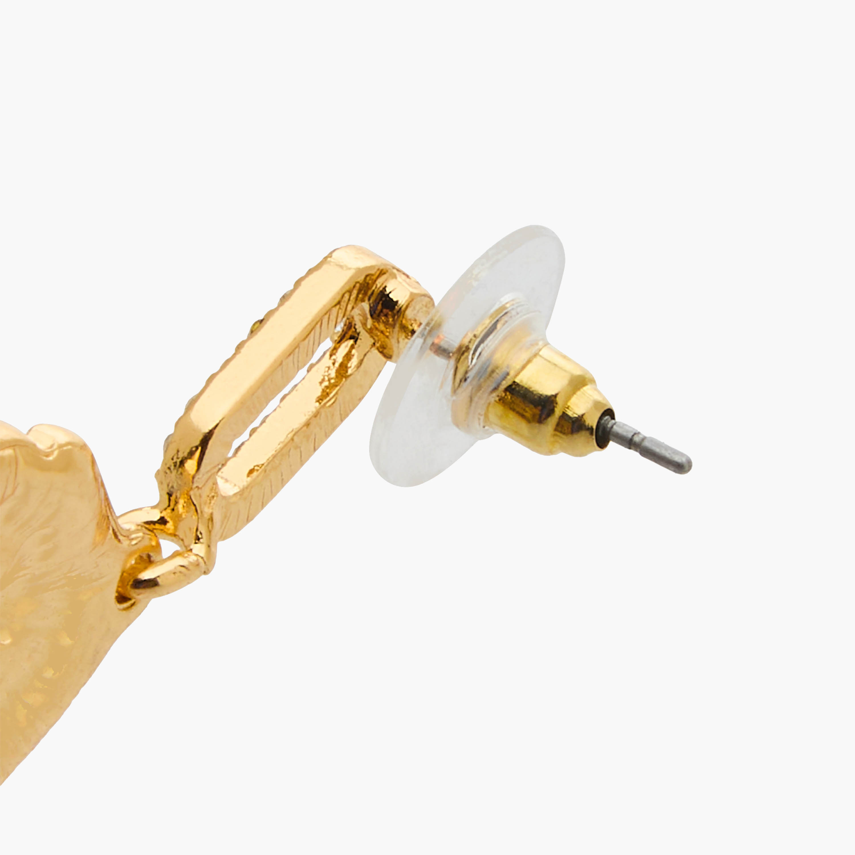 Gold Tone Stone Embellished Drop Earrings with Pushback Closure-women-watchesandjewellery-jewellery-earrings-image-4