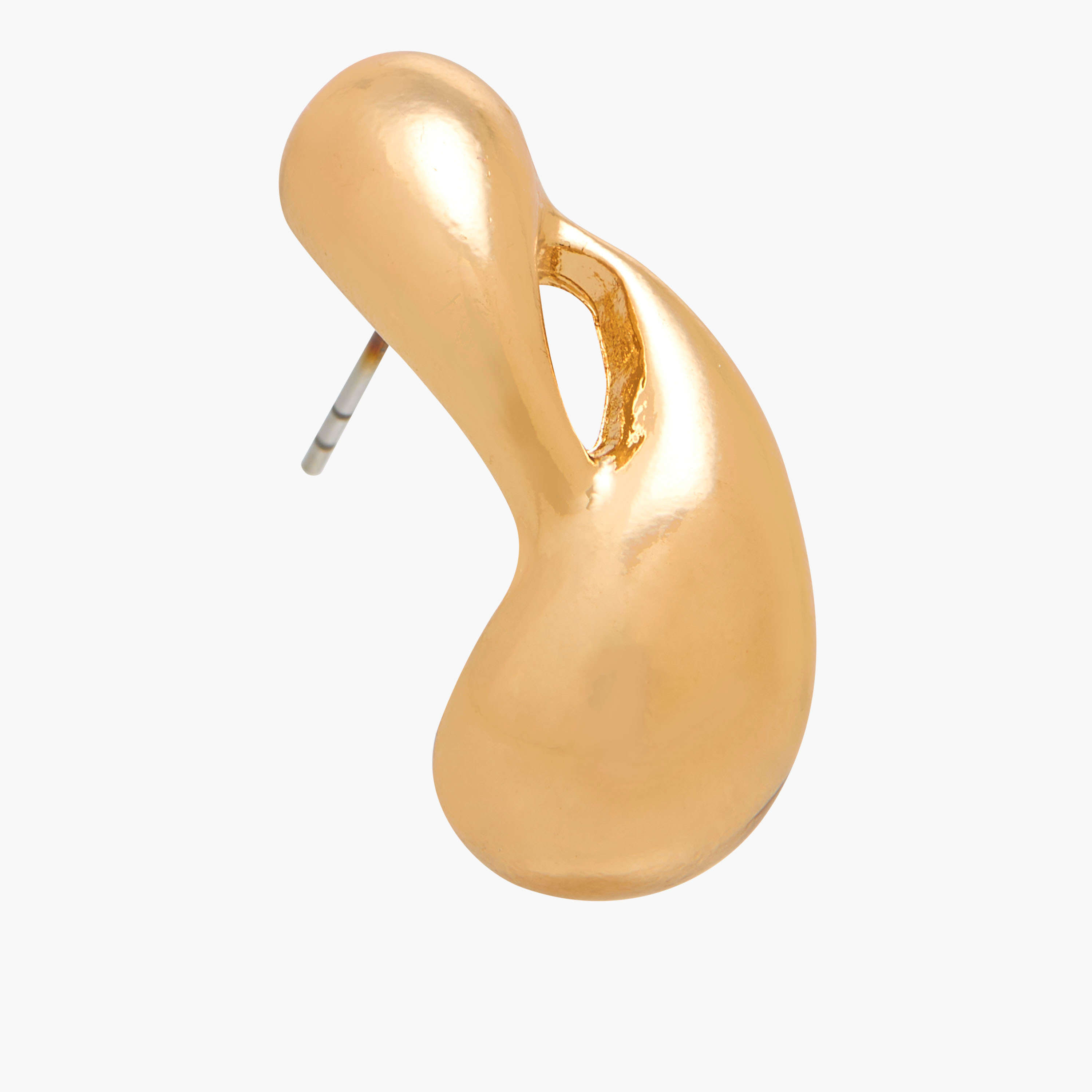 حلق مرصع بلون ذهبي وبمكبس إغلاق خلفي-women-watchesandjewellery-jewellery-earrings-image-3