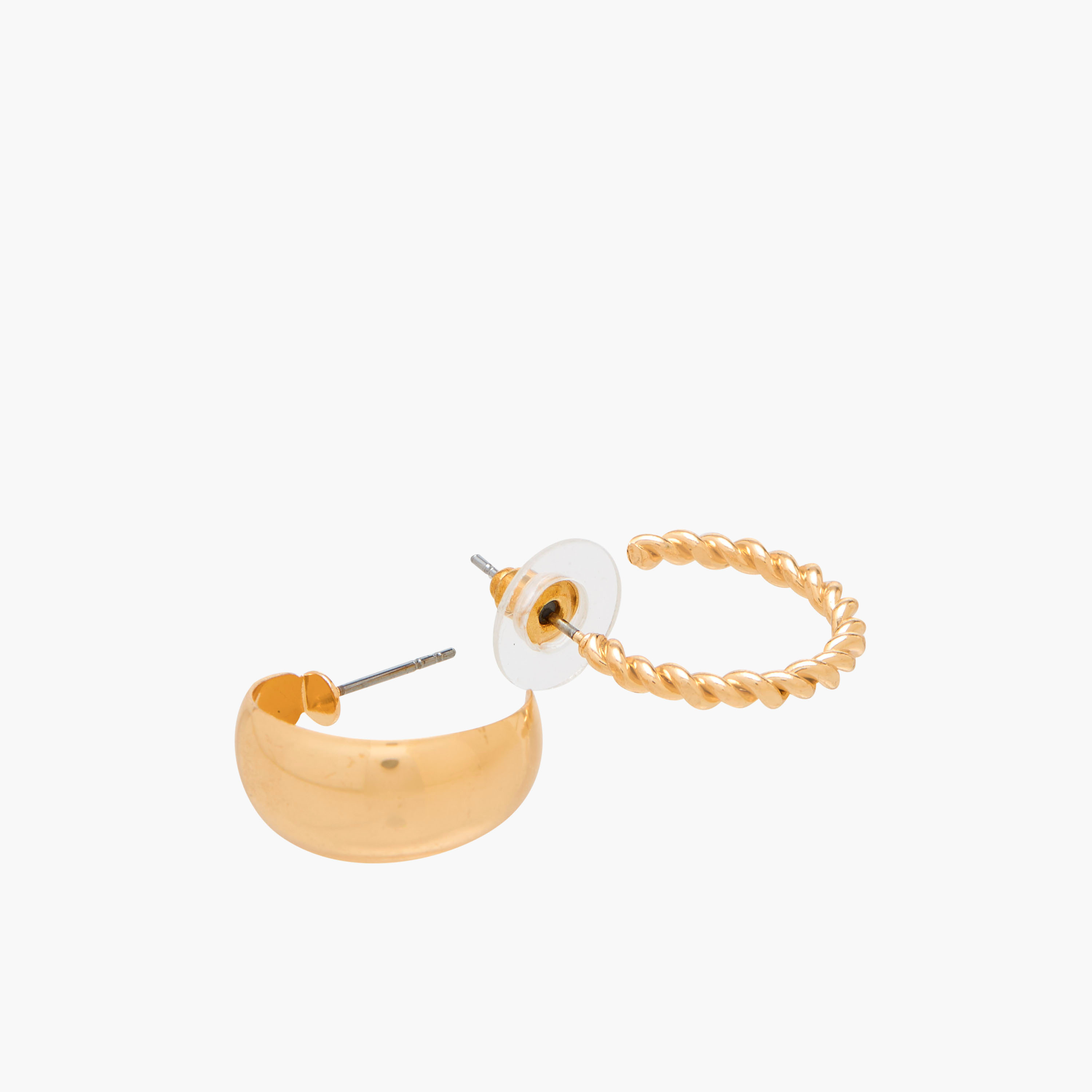 Pack of 6 Gold Tone Hoop Earrings with Pushback Closure-women-watchesandjewellery-jewellery-earrings-image-4