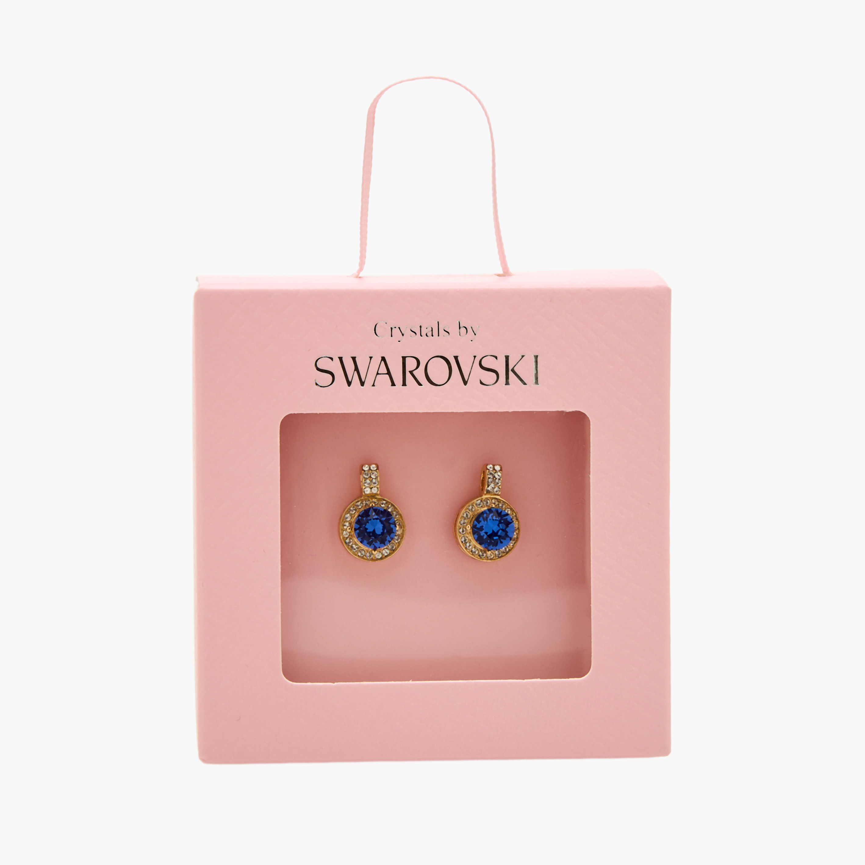 Gold Tone Swarovski Stone Embellished Earrings with Pushback Closure-women-watchesandjewellery-jewellery-earrings-image-5