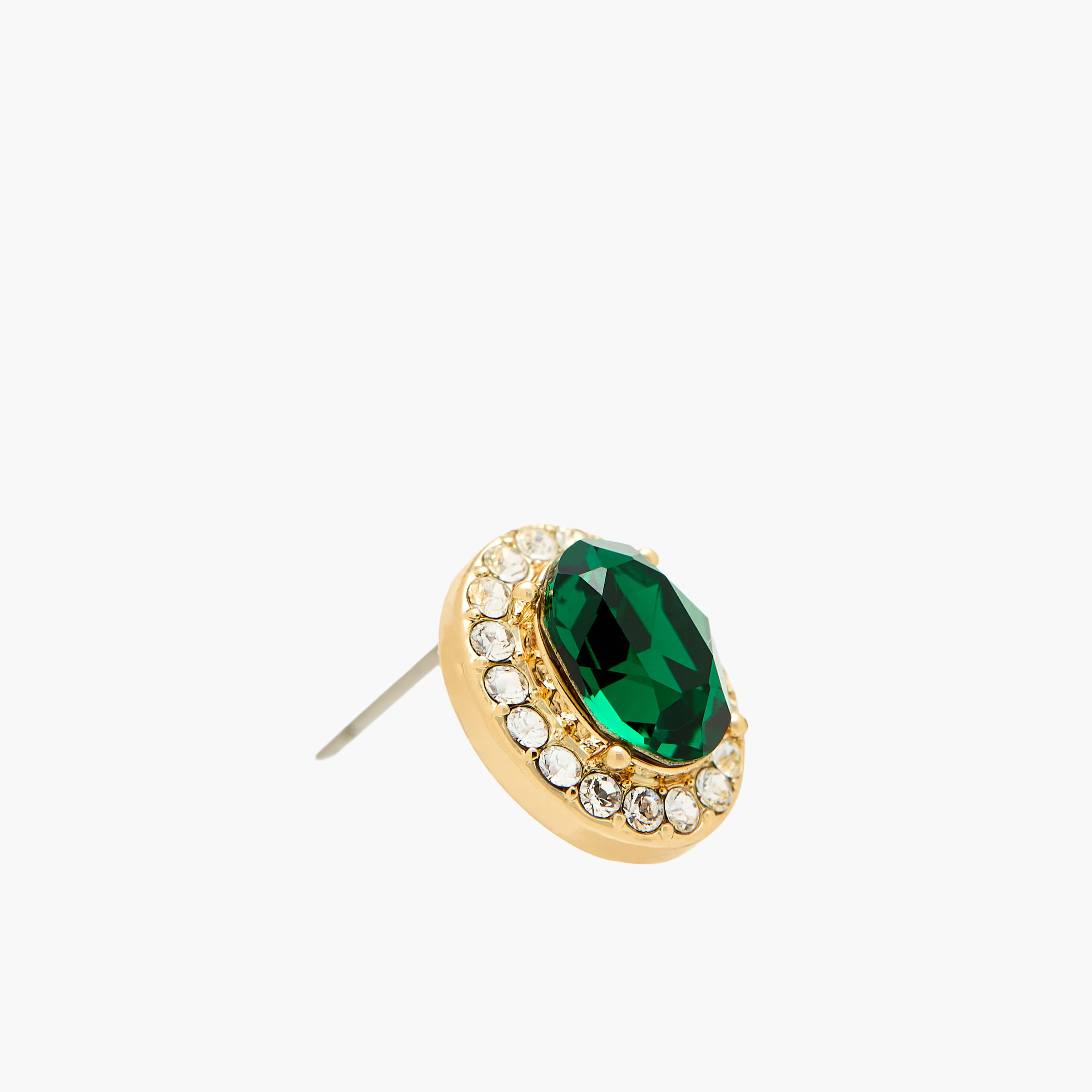 حلق مزين بأحجار بلون ذهبي ومكبس إغلاق خلفي من سواروفسكي-women-watchesandjewellery-jewellery-earrings-image-3