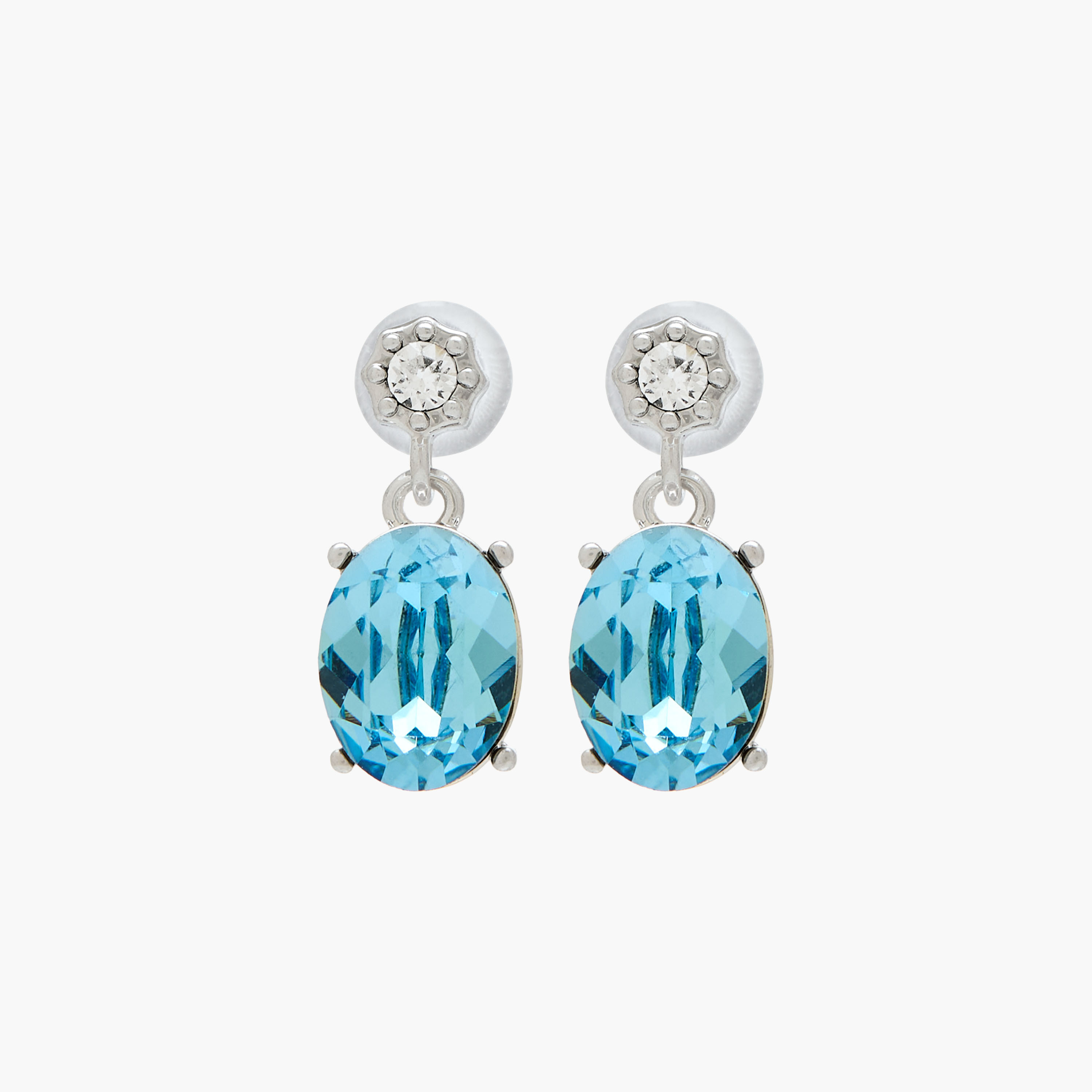 حلق متدلي مزين بأحجار بلون فضي ومكبس إغلاق خلفي من سواروفسكي-women-watchesandjewellery-jewellery-earrings-image-1