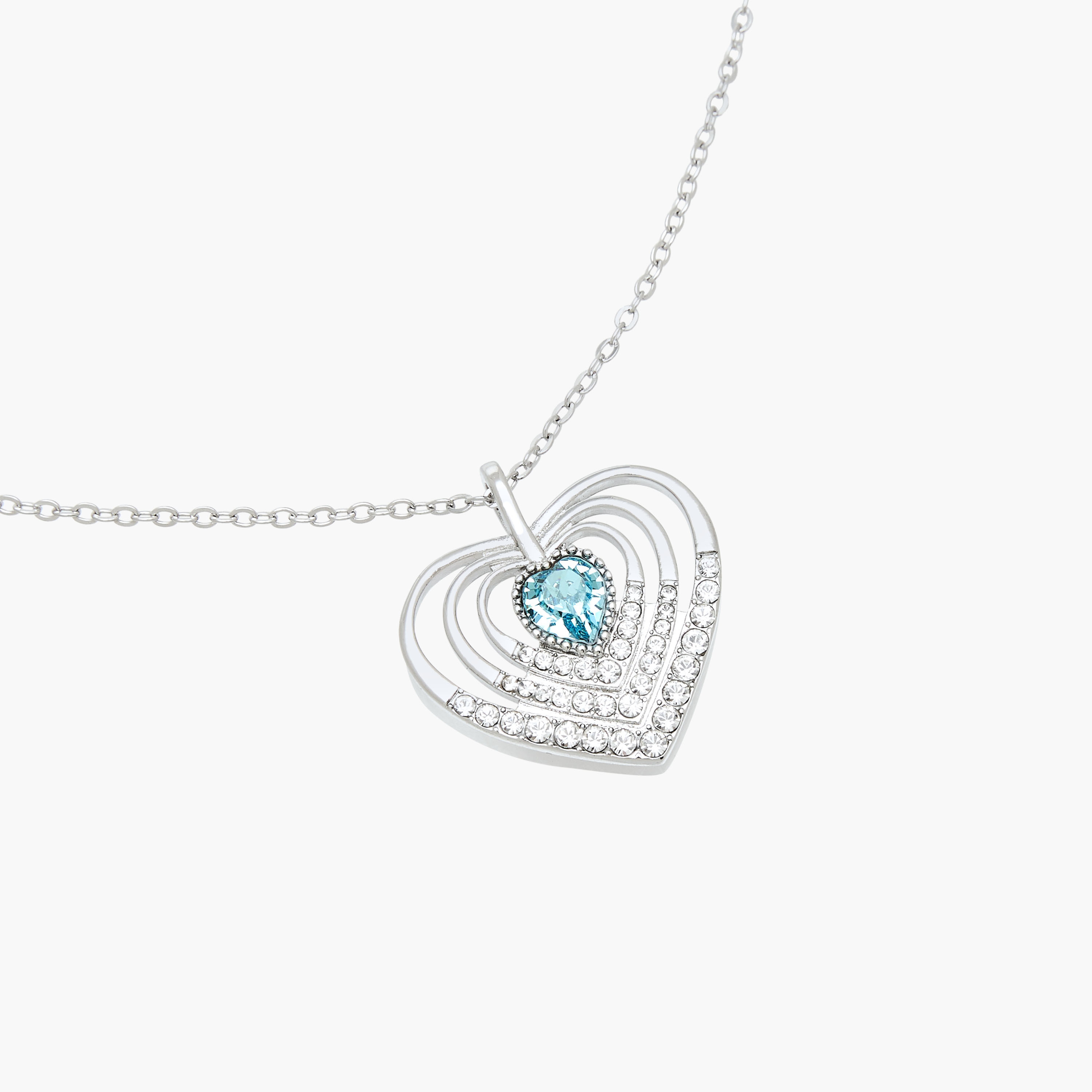 عقد بلون فضي ودلاية قلب سواروفسكي-women-watchesandjewellery-jewellery-necklacesandpendants-image-2