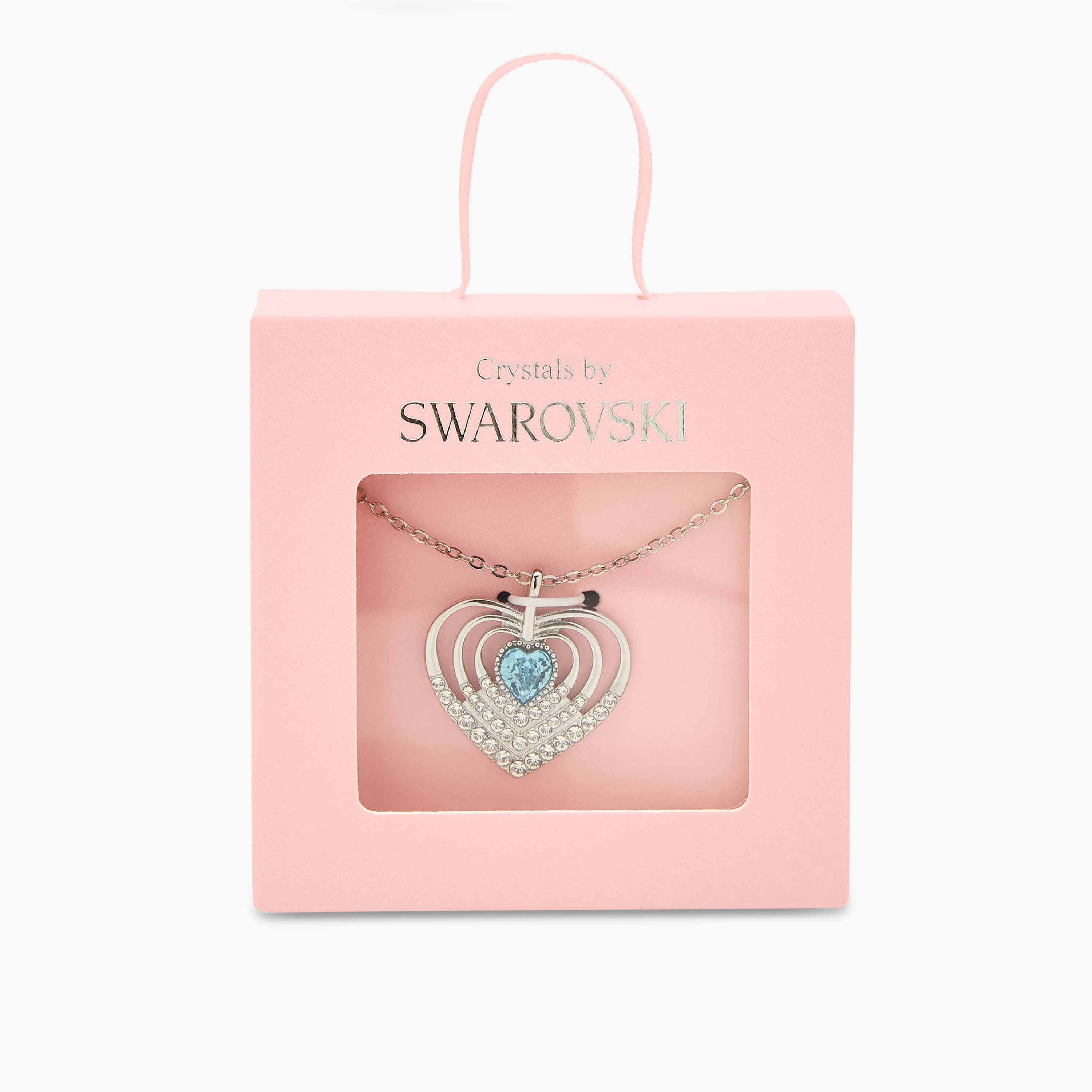 عقد بلون فضي ودلاية قلب سواروفسكي-women-watchesandjewellery-jewellery-necklacesandpendants-image-5