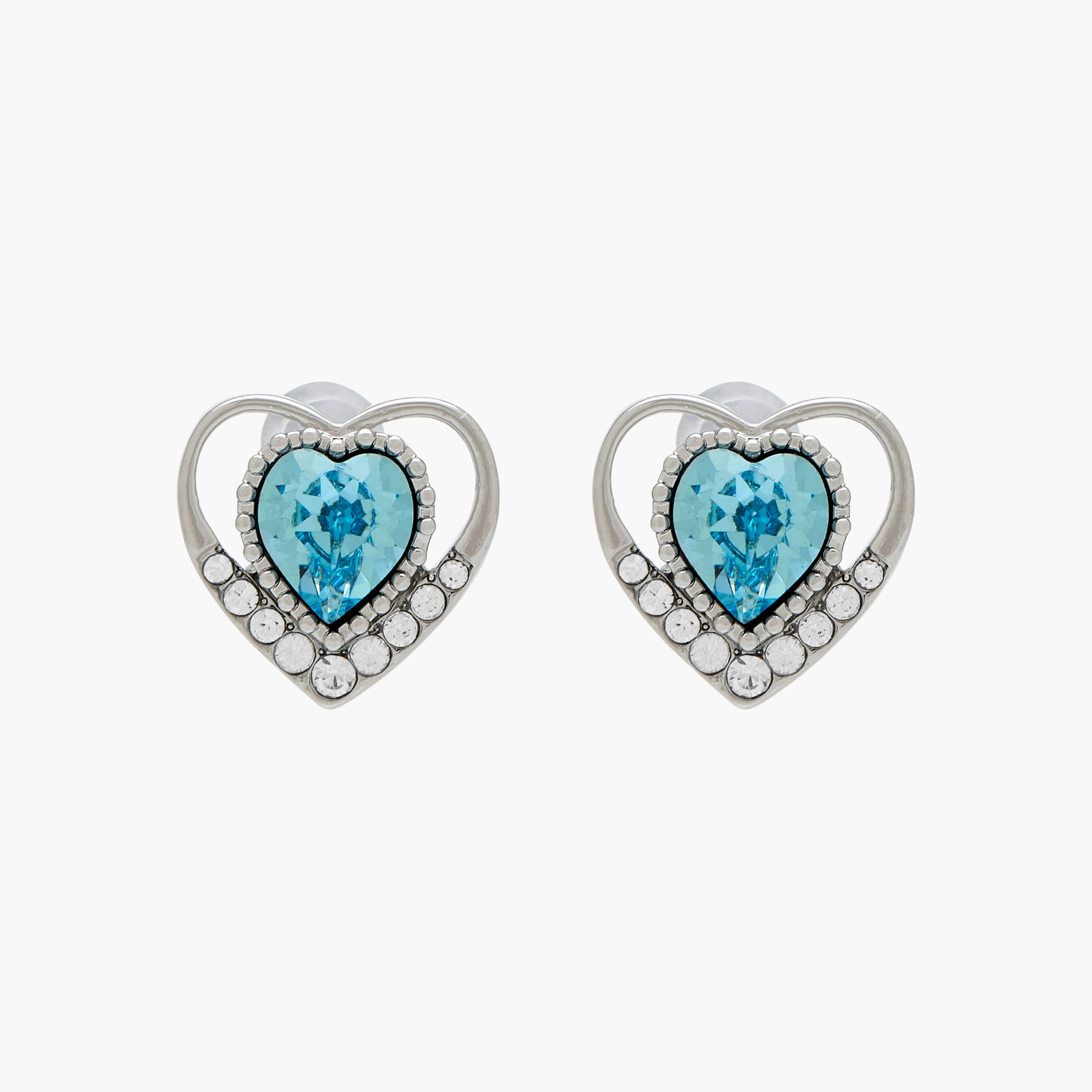 حلق دبوس بلون ذهبي وزينة حجر سواروفسكي ومكبس إغلاق-women-watchesandjewellery-jewellery-earrings-image-1