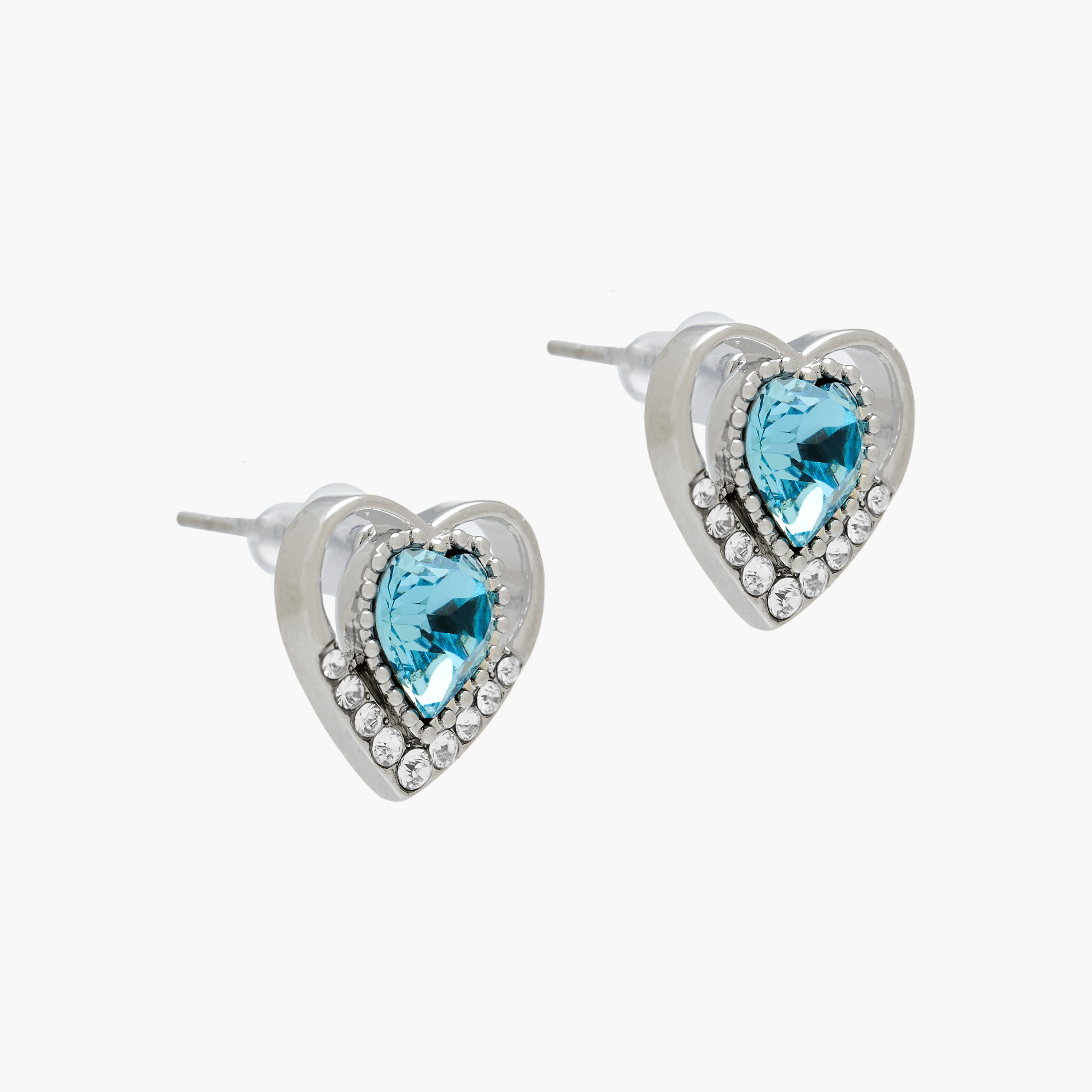 حلق دبوس بلون ذهبي وزينة حجر سواروفسكي ومكبس إغلاق-women-watchesandjewellery-jewellery-earrings-image-2
