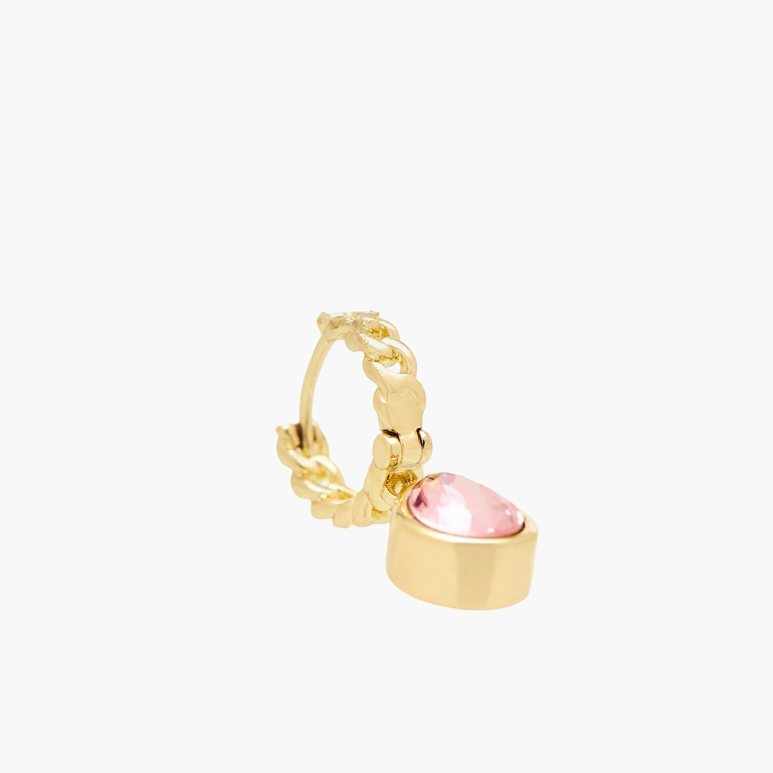 Gold Tone Swarovski Stone Embellished Hoop Earrings with Hinge Closure-women-watchesandjewellery-jewellery-earrings-image-3