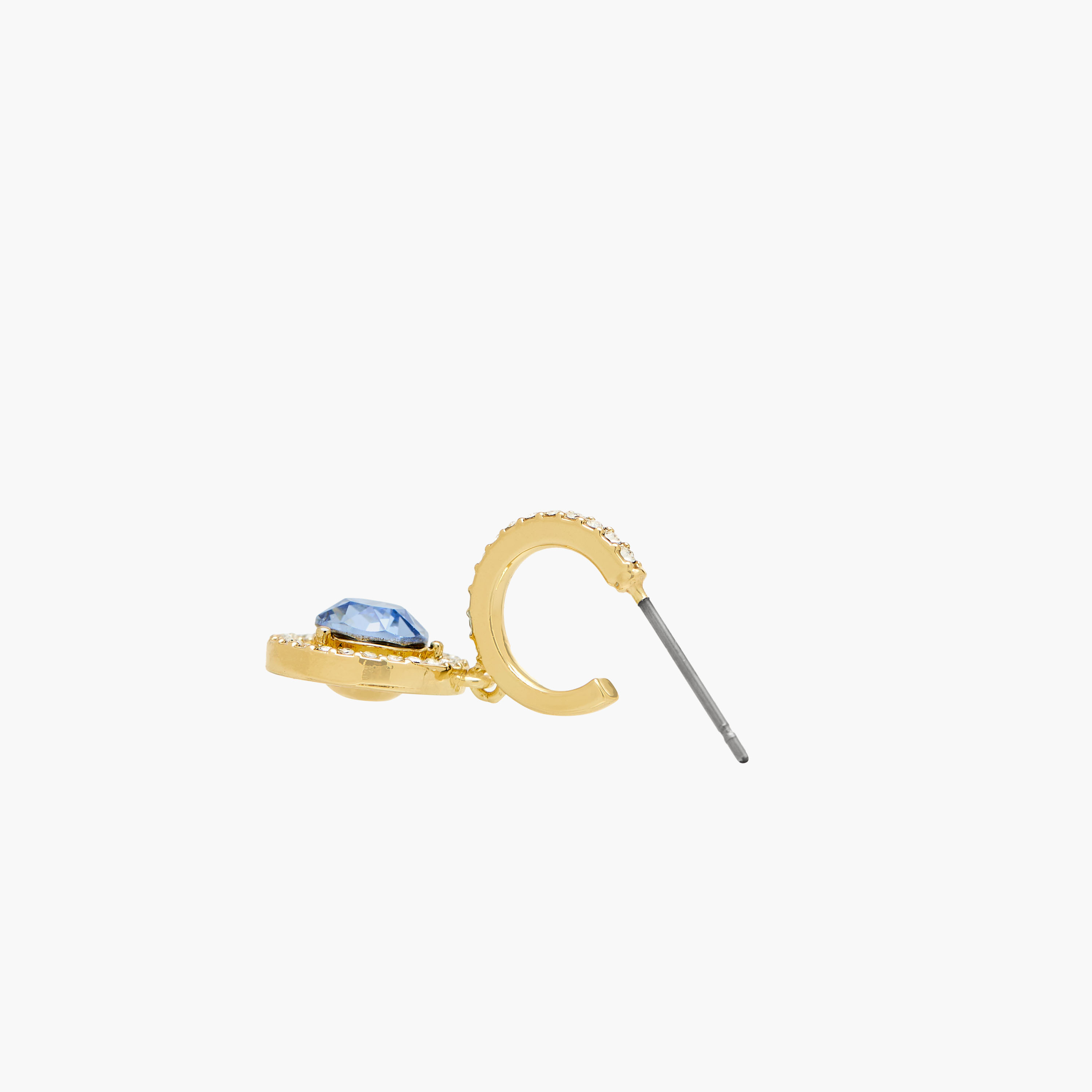 Gold Tone Swarovski Stone Embellished Hoop Earrings with Pushback Closure-women-watchesandjewellery-jewellery-earrings-image-4