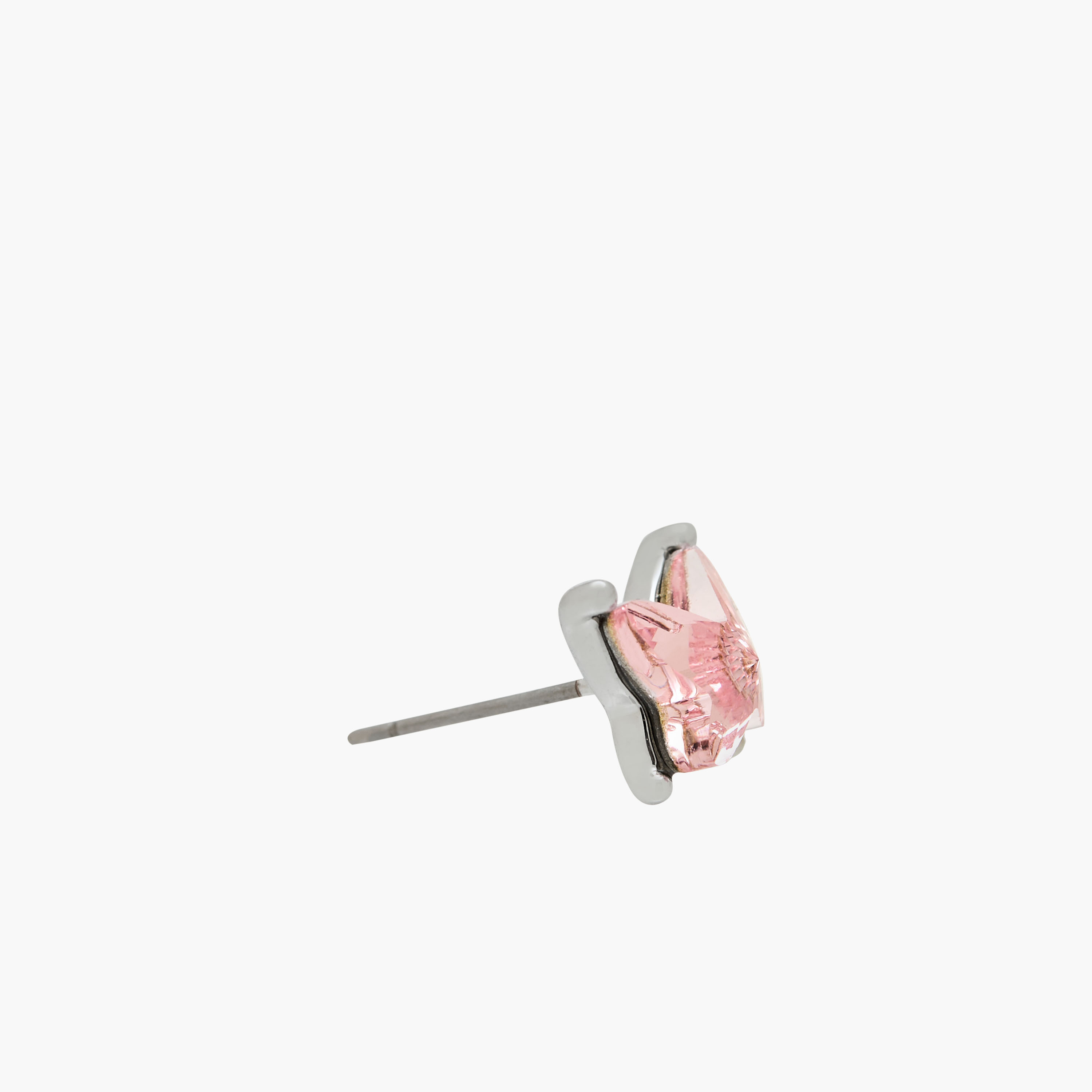Silver Tone Swarovski Stone Embellished Stud Earrings with Pushback Closure-women-watchesandjewellery-jewellery-earrings-image-3