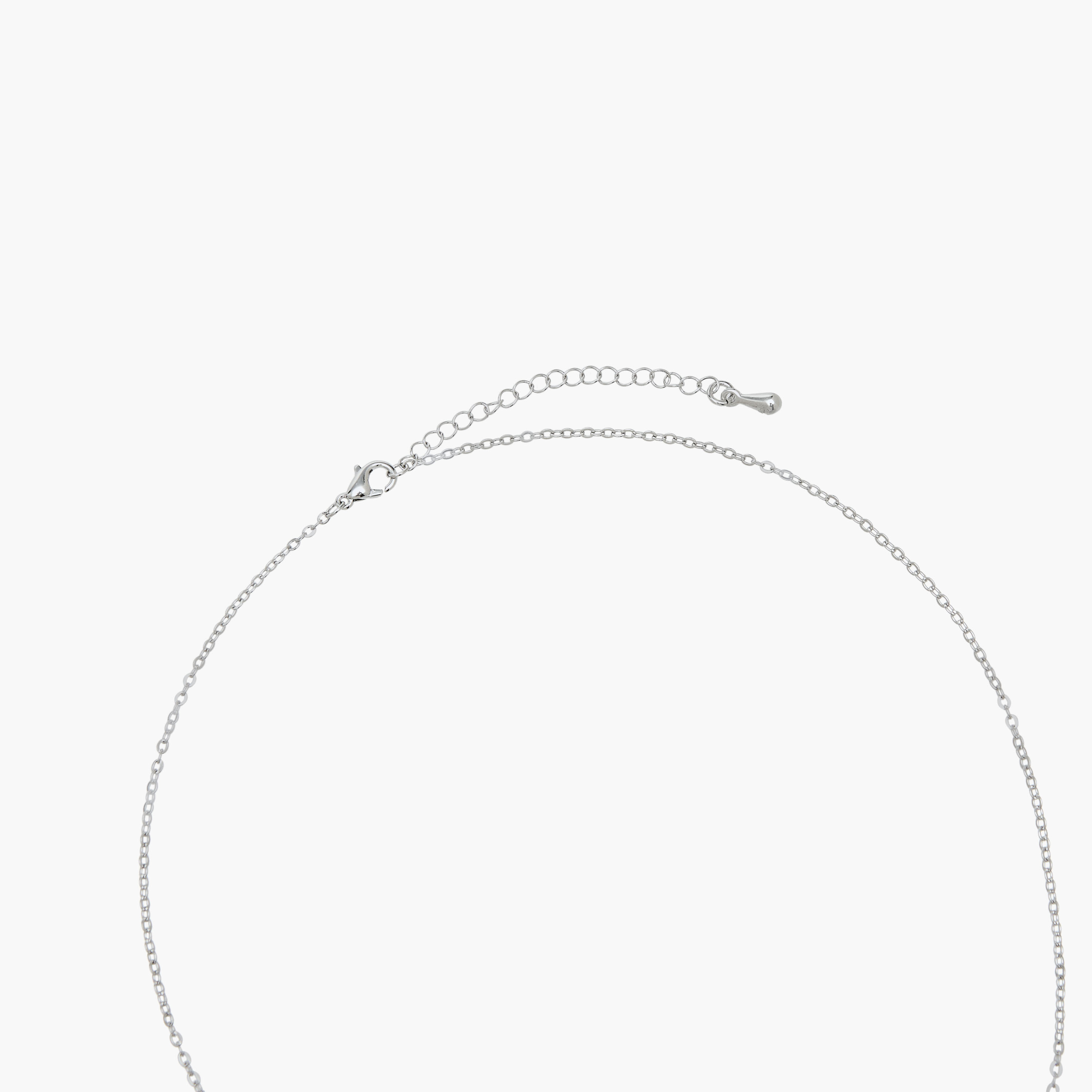عقد بلون فضي بدلاية مزينة بحجر سواروفسكي-women-watchesandjewellery-jewellery-necklacesandpendants-image-3