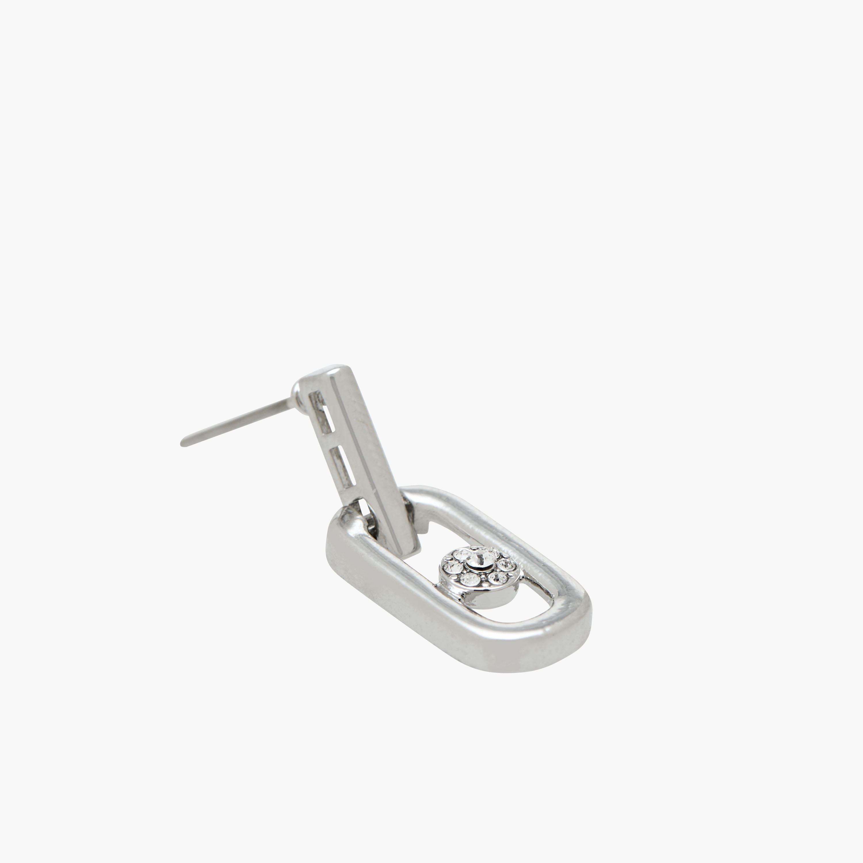 Silver Tone Swarovski Stone Embellished Dangling Earrings with Pushback Closure-women-watchesandjewellery-jewellery-earrings-image-3