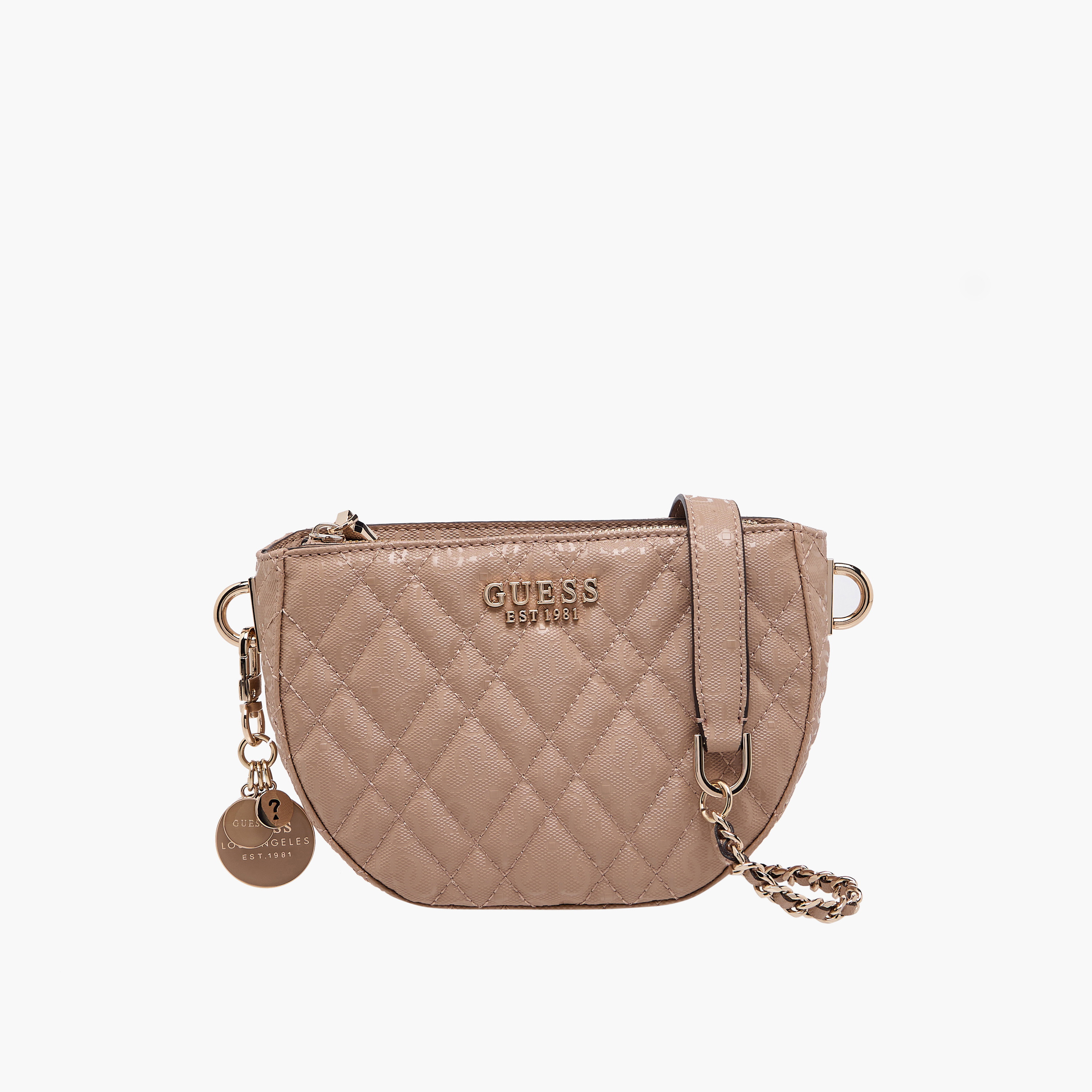 Guess Isemay Quilted Crossbody Bag with Detachable Strap-women-bagsandwallets-handbags-image-1