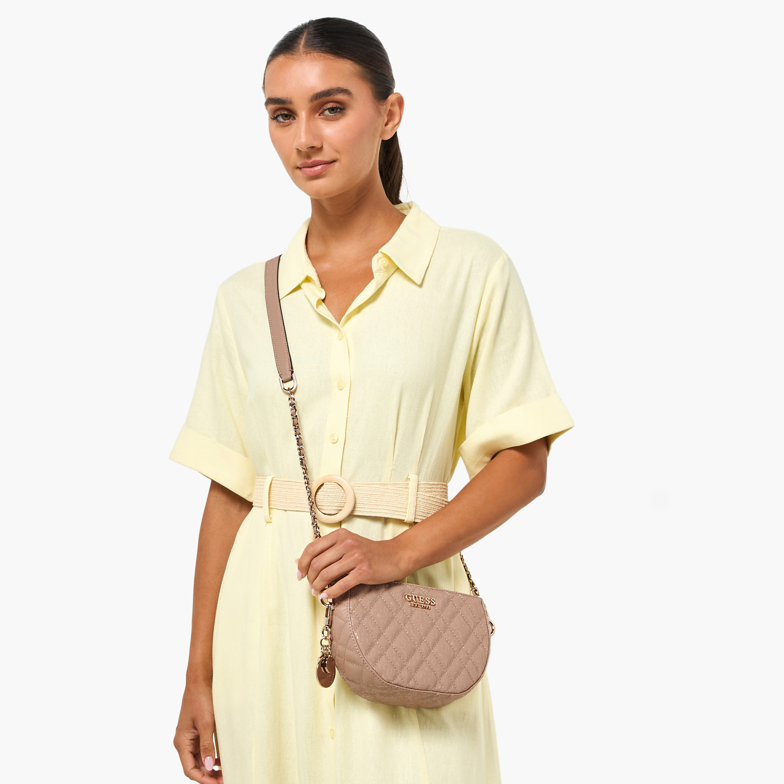 Guess Isemay Quilted Crossbody Bag with Detachable Strap-women-bagsandwallets-handbags-image-2