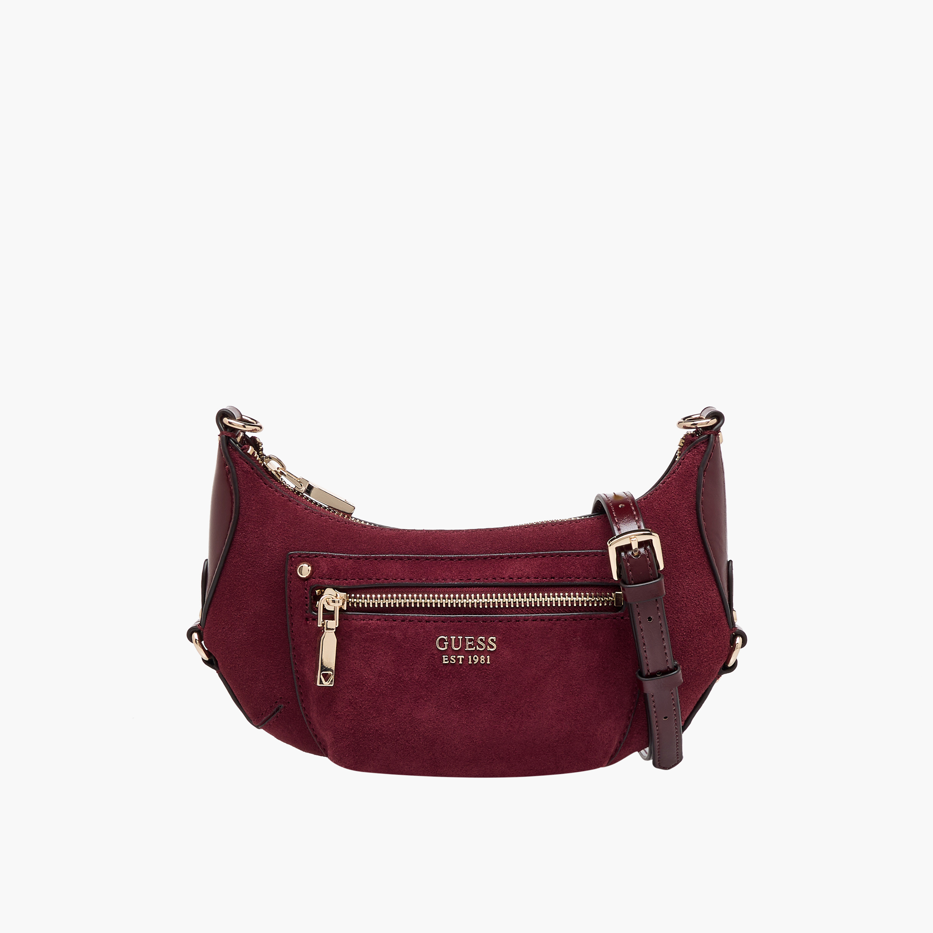 Guess Marsha Textured Sling Bag with Detachable Strap-women-bagsandwallets-handbags-image-1