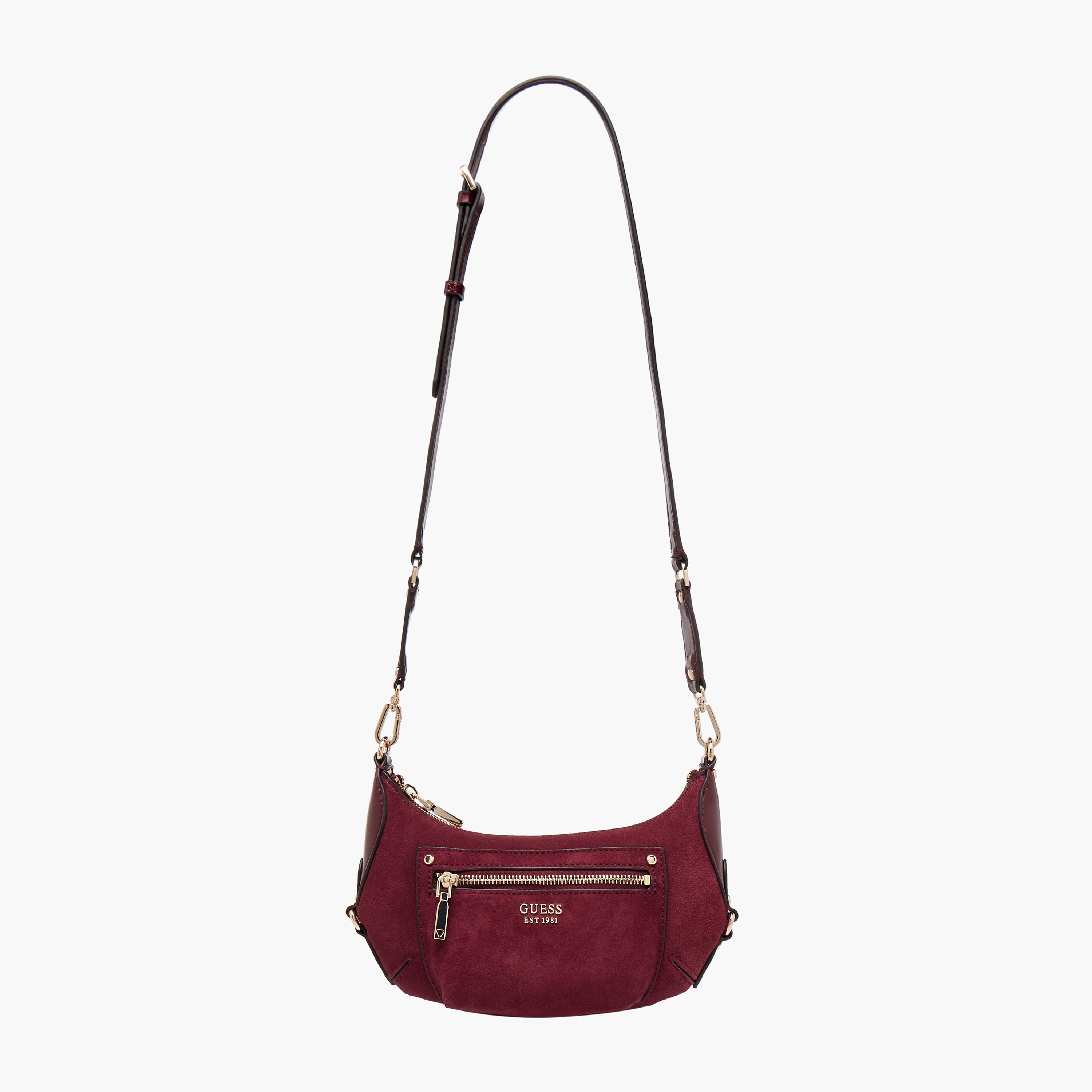 Guess Marsha Textured Sling Bag with Detachable Strap-women-bagsandwallets-handbags-image-3