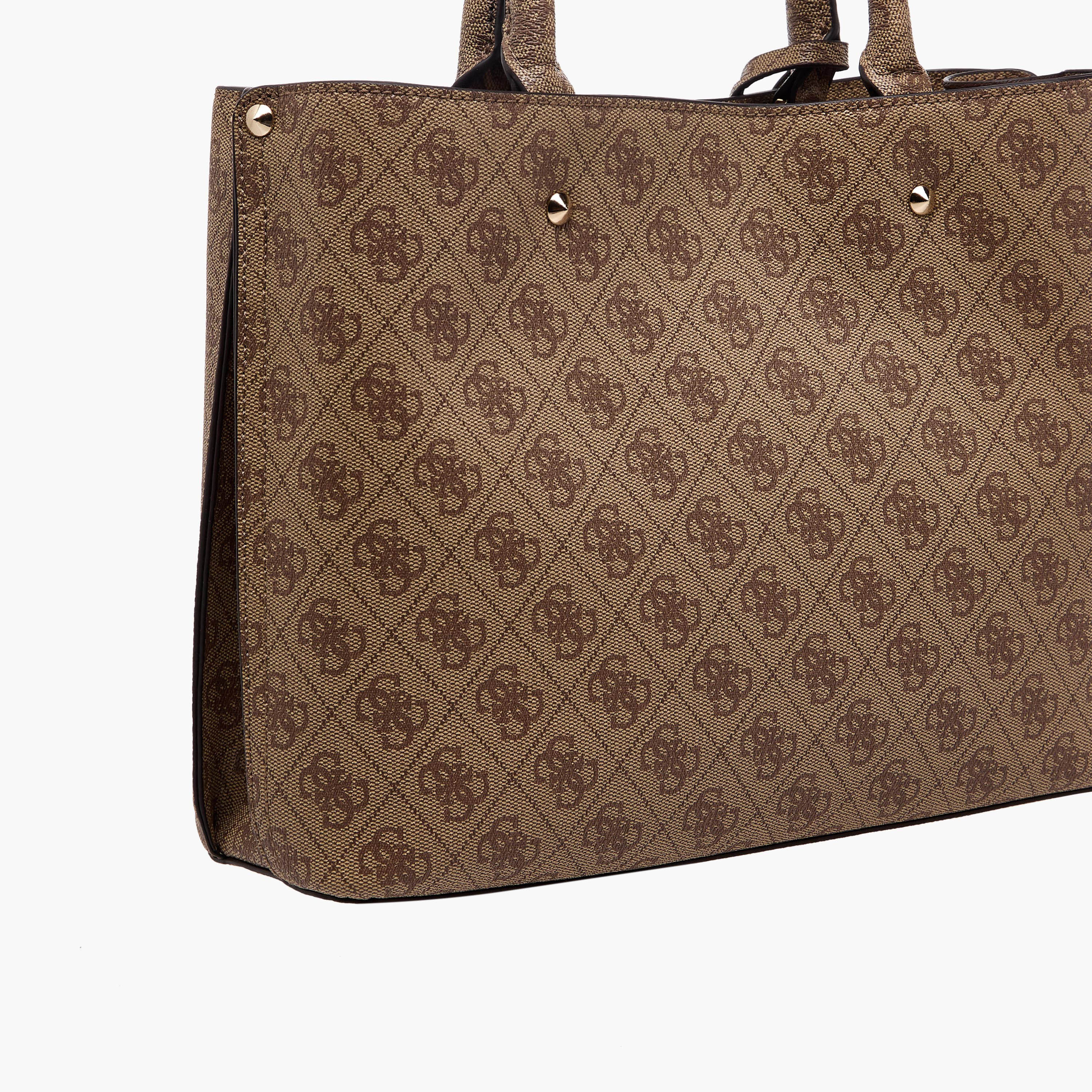 Guess Meridian II Monogram Texture Tote Bag with Detachable Strap-women-bagsandwallets-handbags-image-6