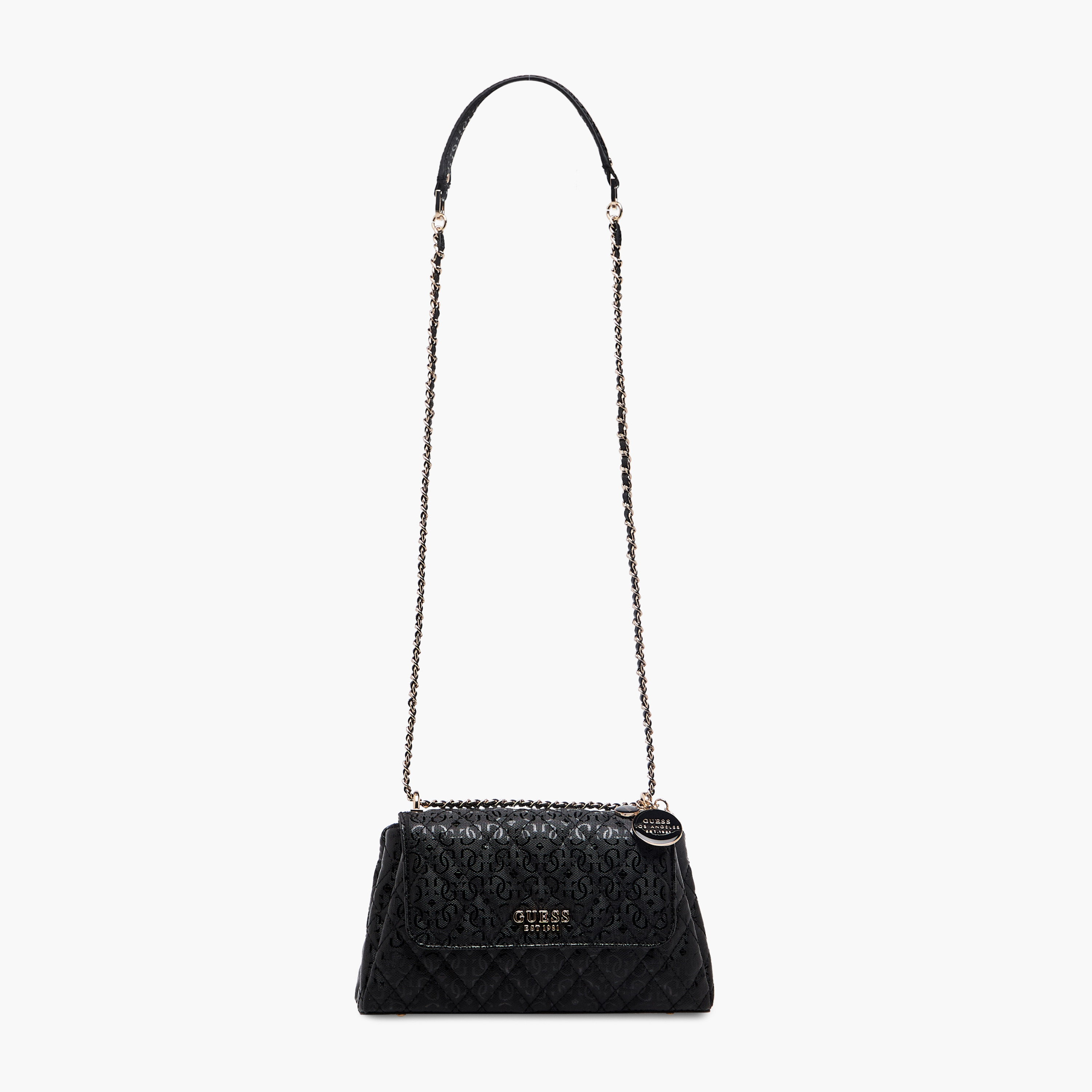 Guess Isemay Quilted Crossbody Bag with Chain Strap-women-bagsandwallets-handbags-image-3
