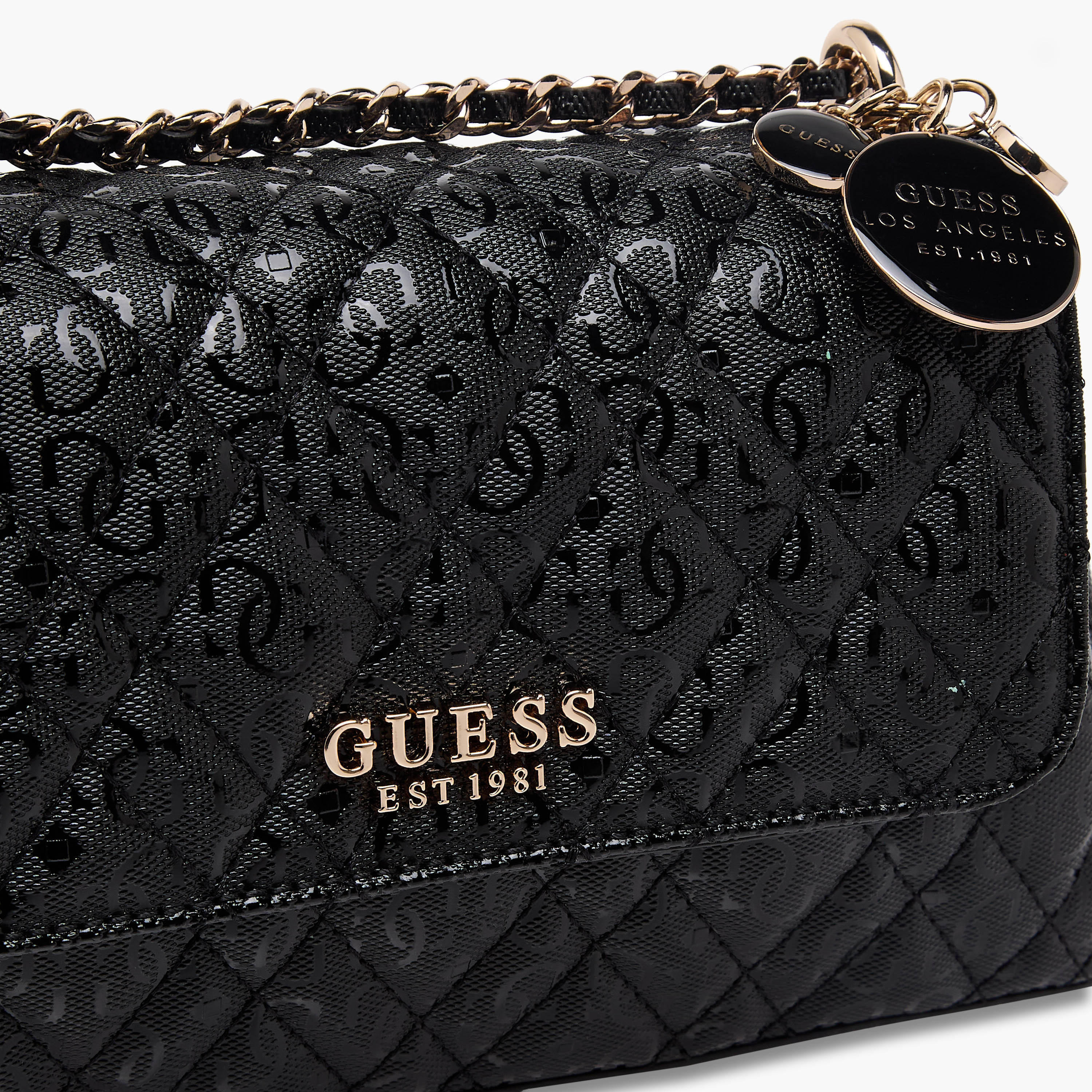 Guess Isemay Quilted Crossbody Bag with Chain Strap-women-bagsandwallets-handbags-image-5