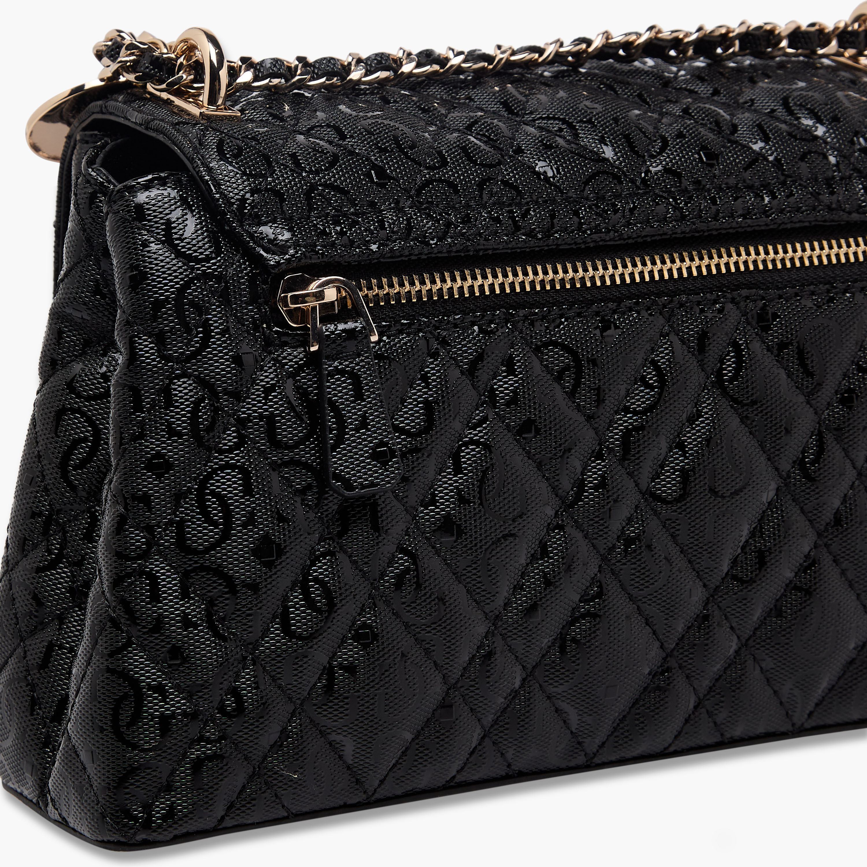 Guess Isemay Quilted Crossbody Bag with Chain Strap-women-bagsandwallets-handbags-image-6