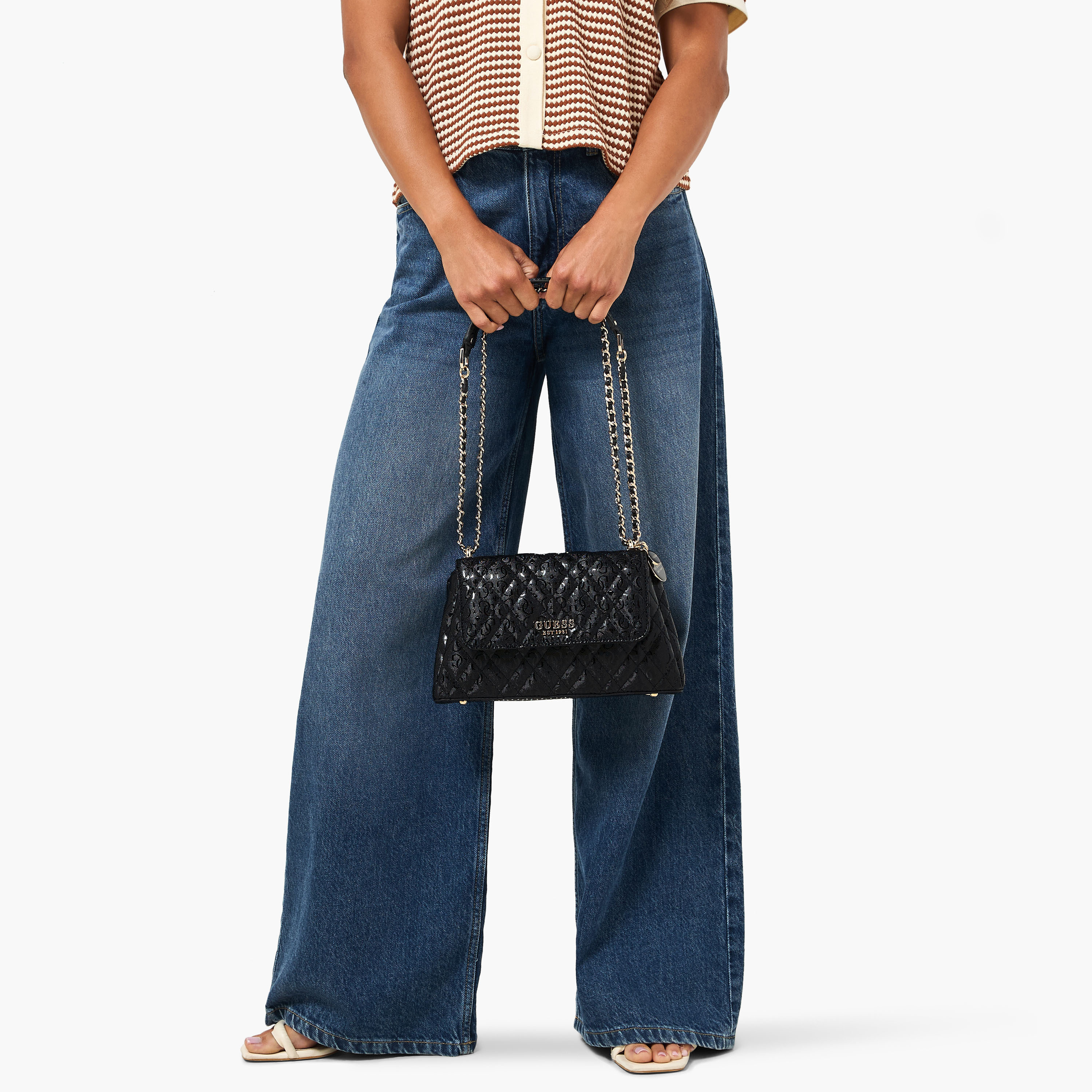 Guess Isemay Quilted Crossbody Bag with Chain Strap-women-bagsandwallets-handbags-image-8